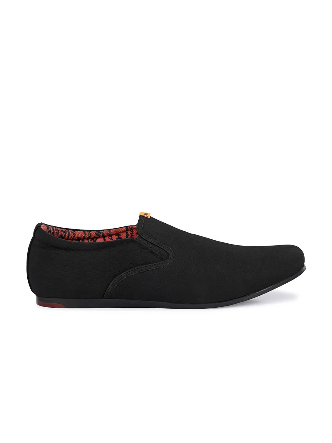 Hitz Herren Schwarze Leder Slip-On Freizeitschuhe