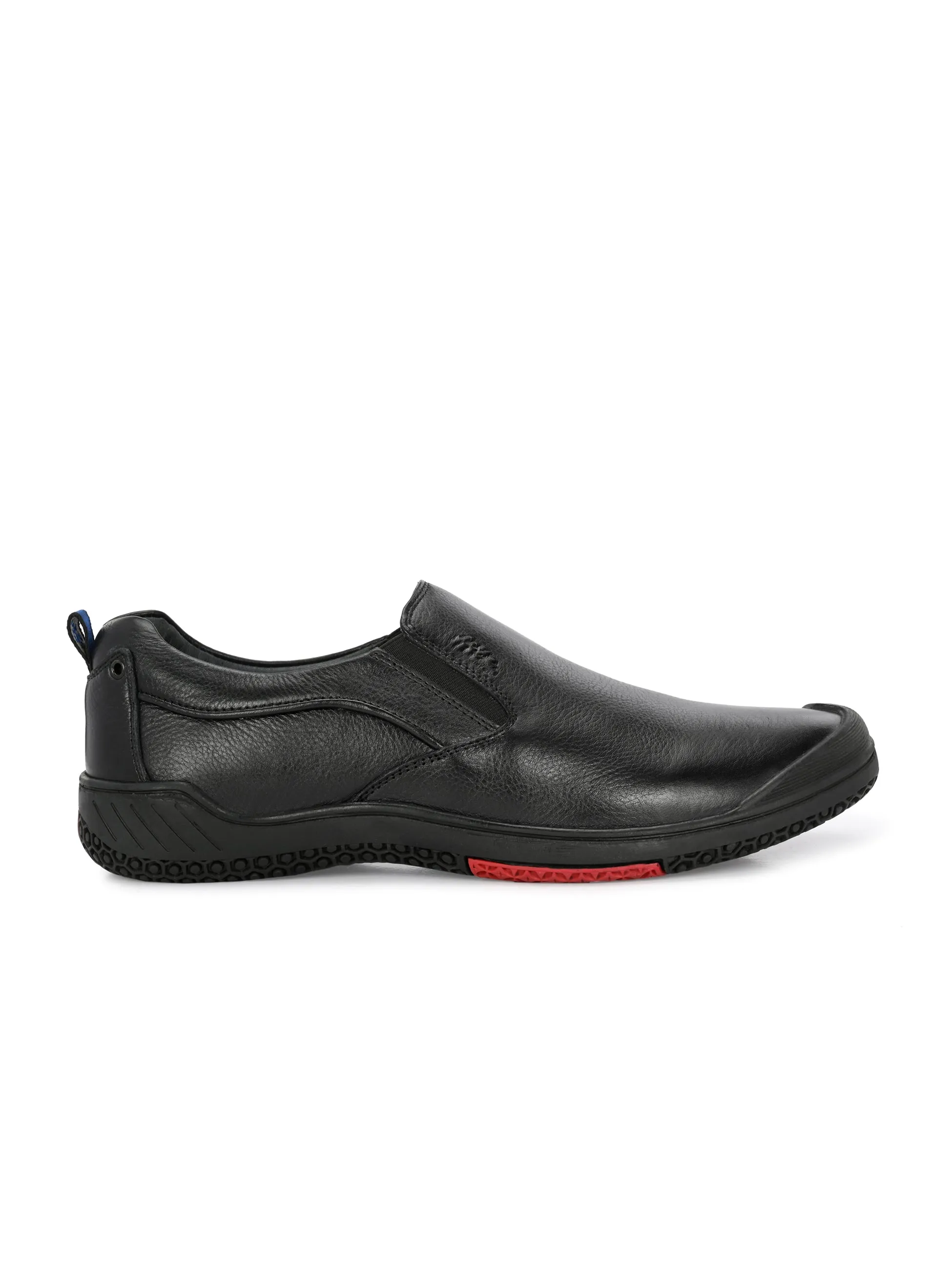 Hitz Herren Schwarze Leder-Slip-On formelle Schuhe