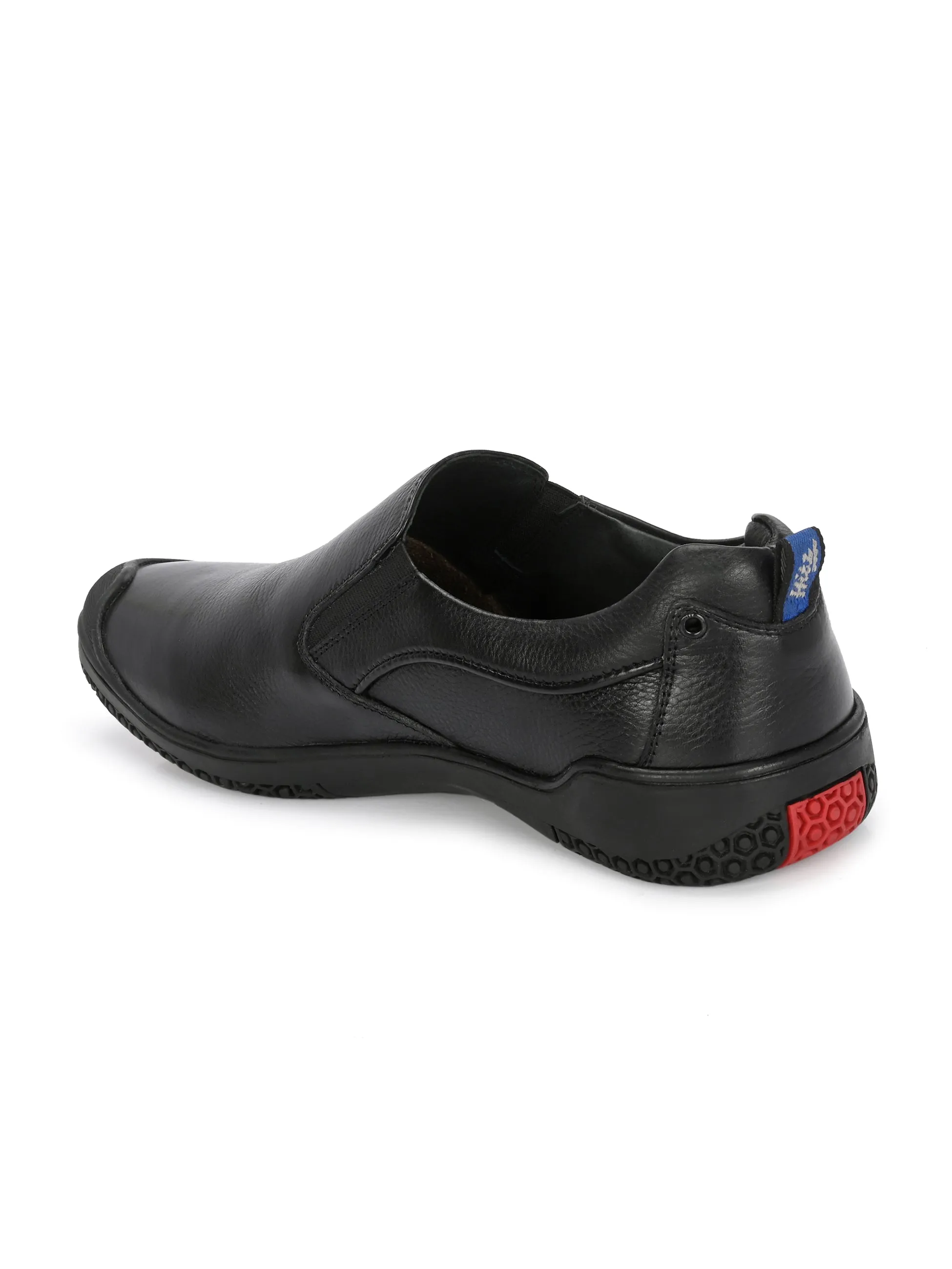 Hitz Herren Schwarze Leder-Slip-On formelle Schuhe