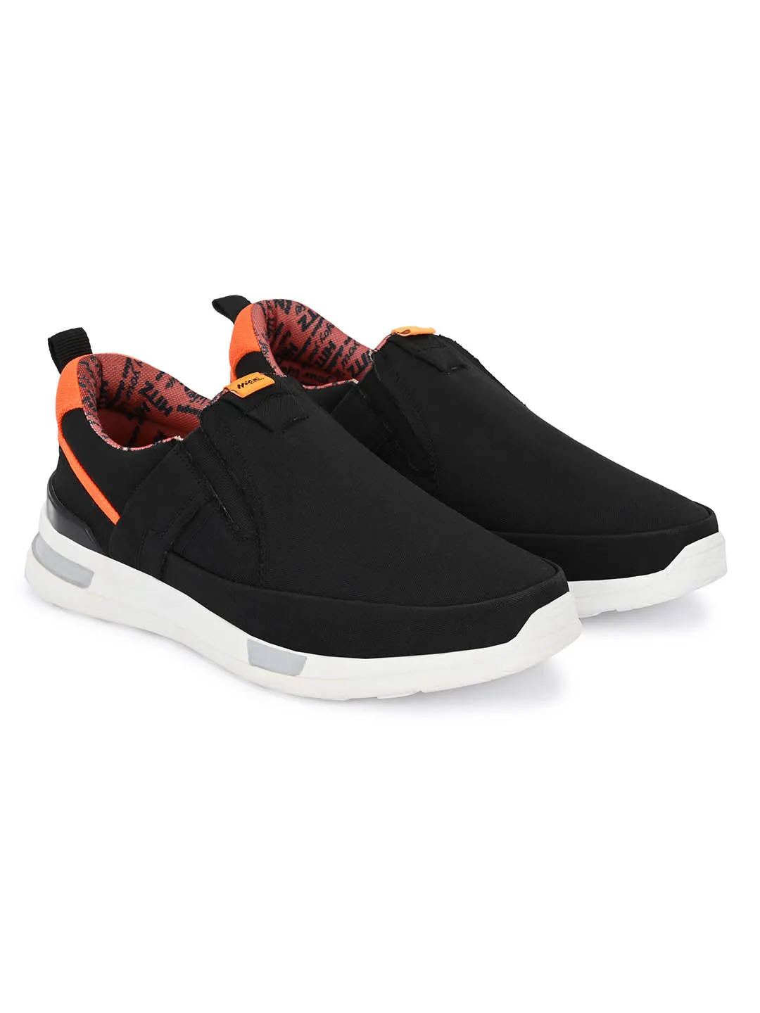Hitz Herren Schwarze Laufschuhe zum Schlüpfen