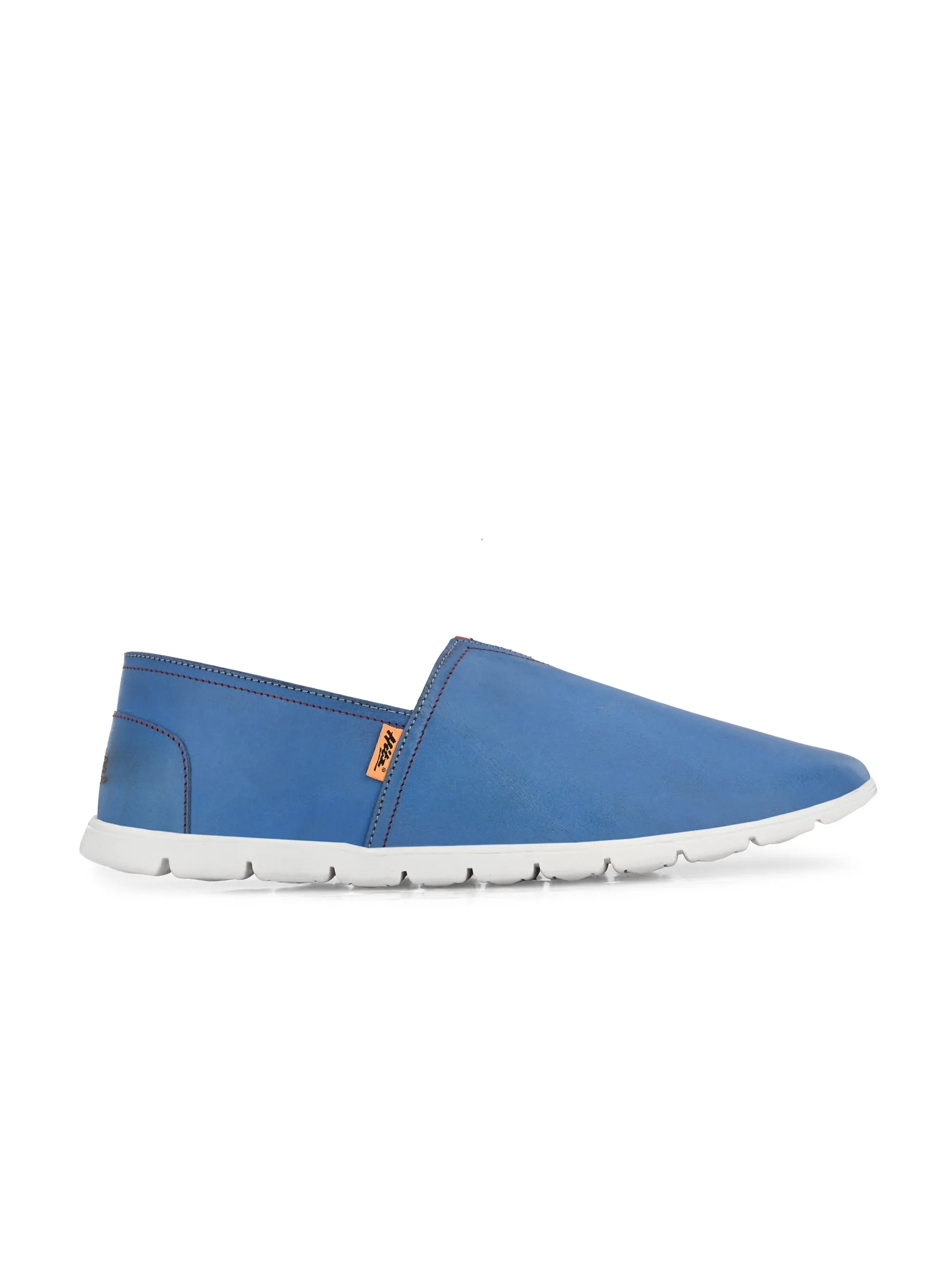 Hitz Herren Blaue Lederschlupfschuhe für den Casual-Look