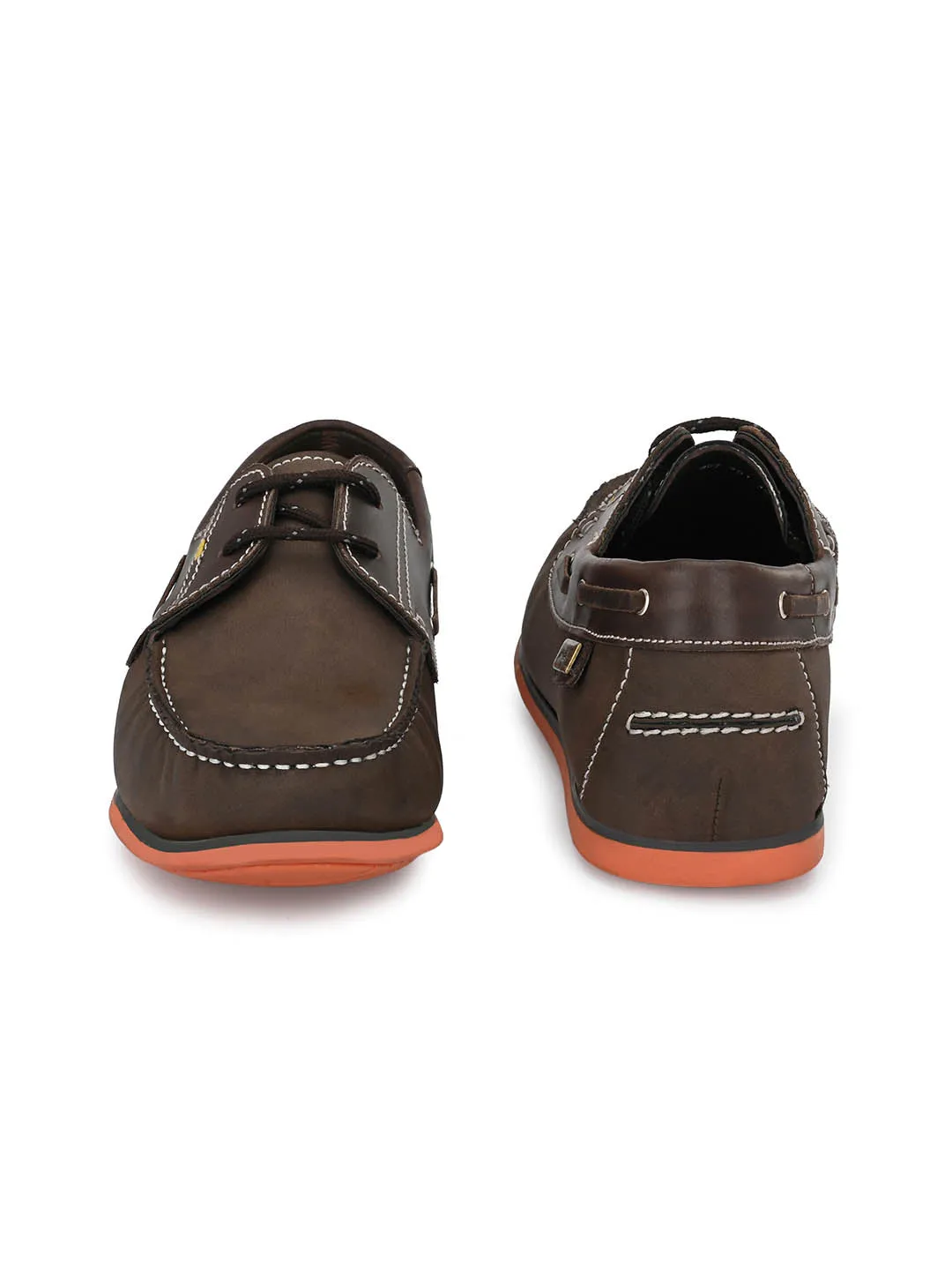 Hitz Herren Braune Leder Schnürbootschuhe