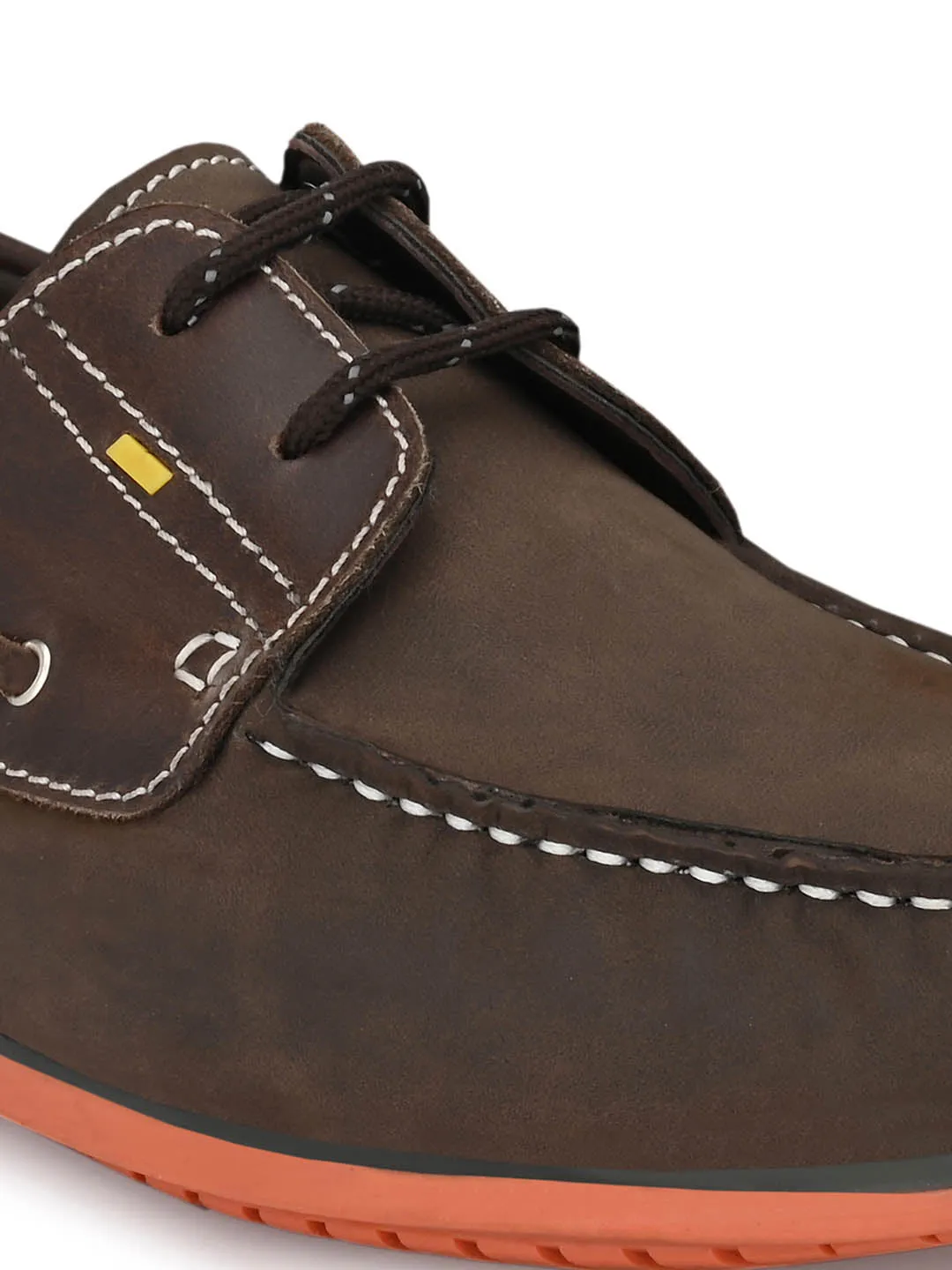 Hitz Herren Braune Leder Schnürbootschuhe