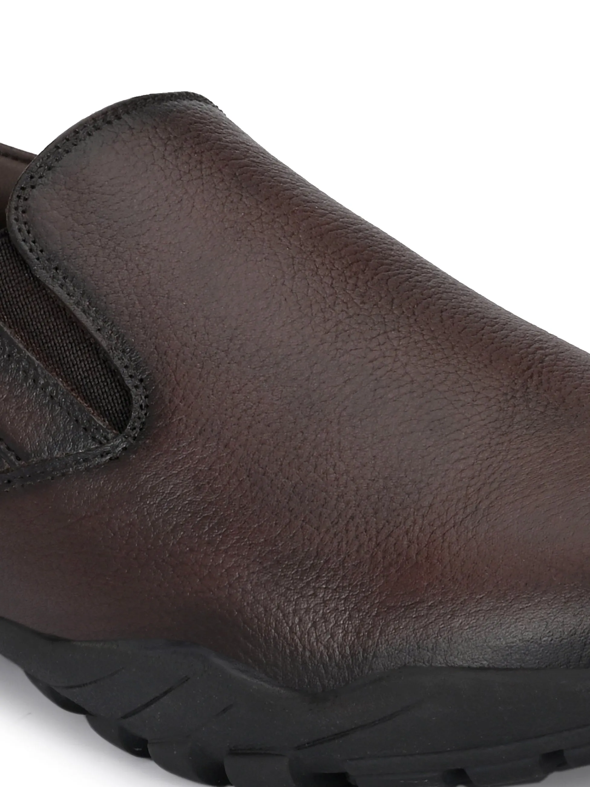 Hitz Herren Braune Lederschlupfschuhe für formelle Anlässe