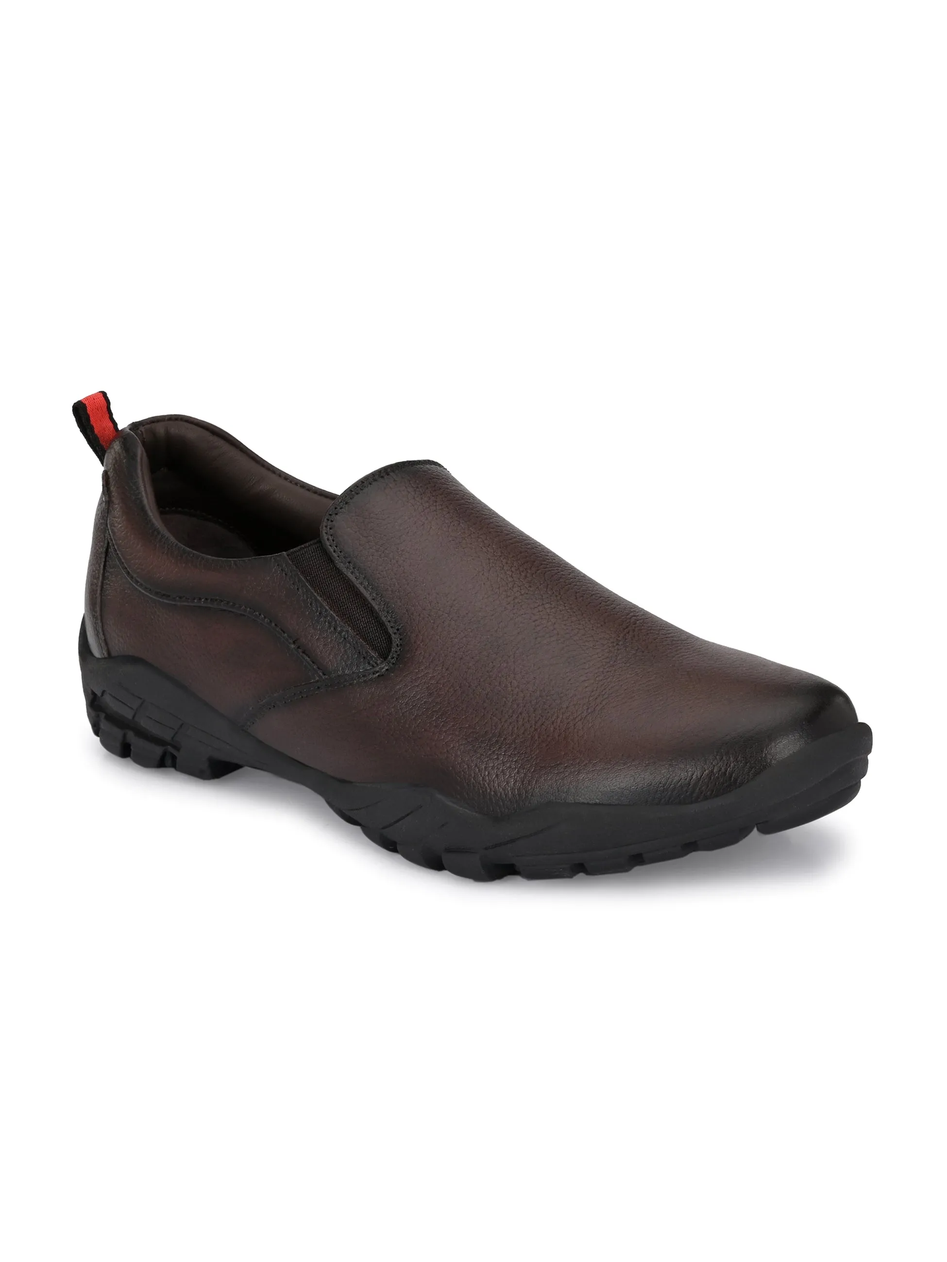 Hitz Herren Braune Lederschlupfschuhe für formelle Anlässe