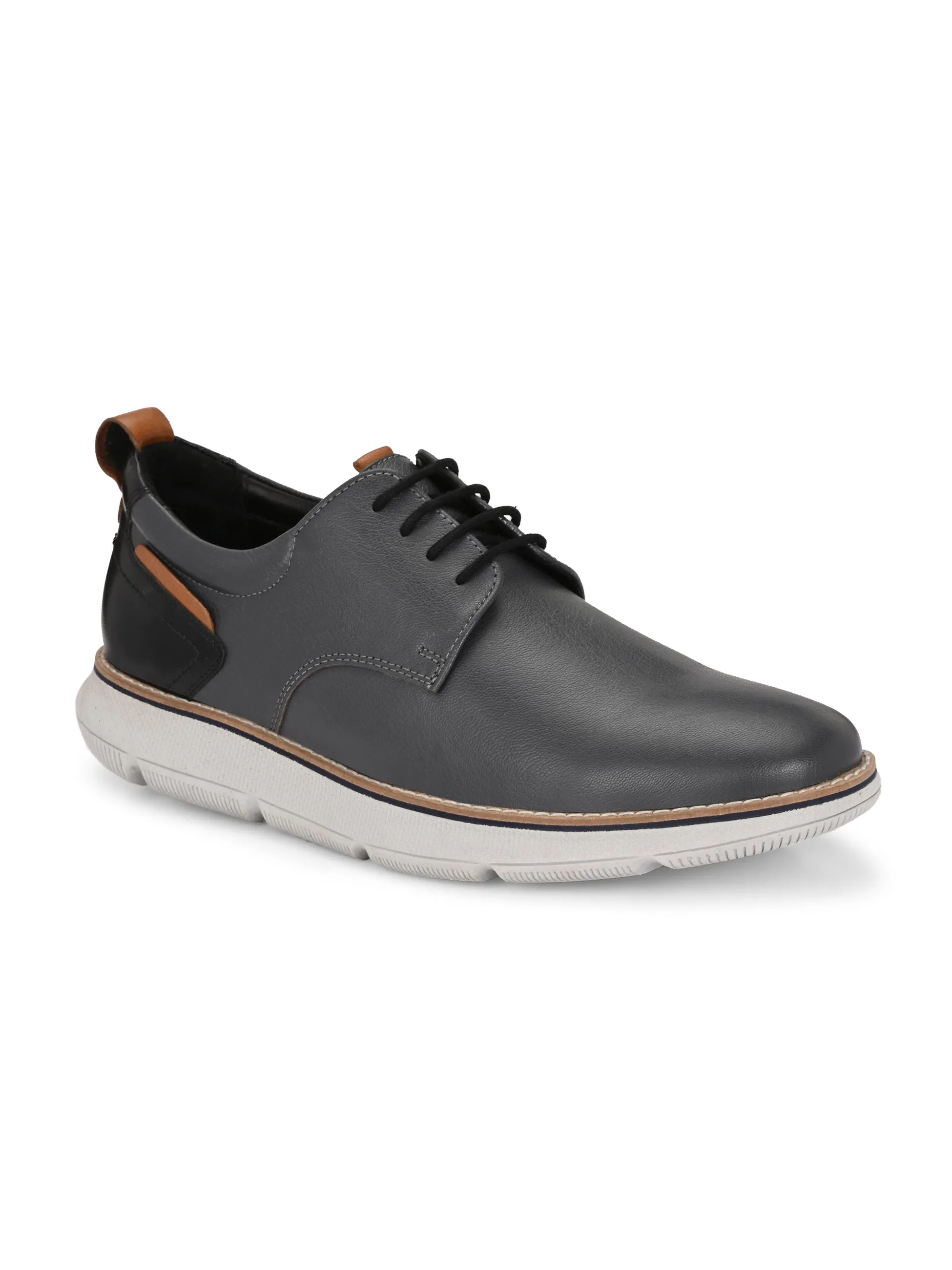 Hitz Herren Graue Leder Freizeitschuhe