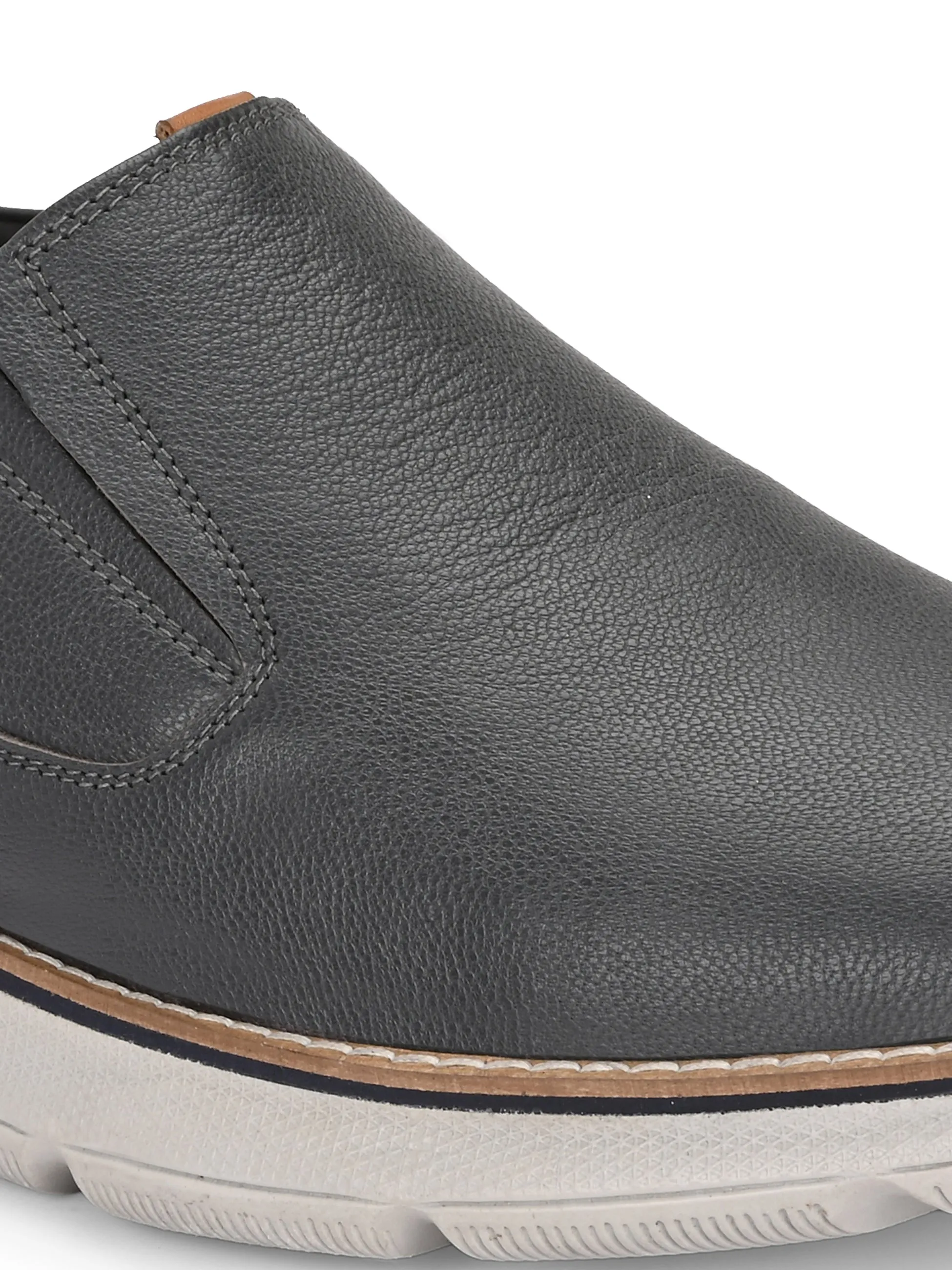 Hitz Herren Graue Leder Freizeitschuhe