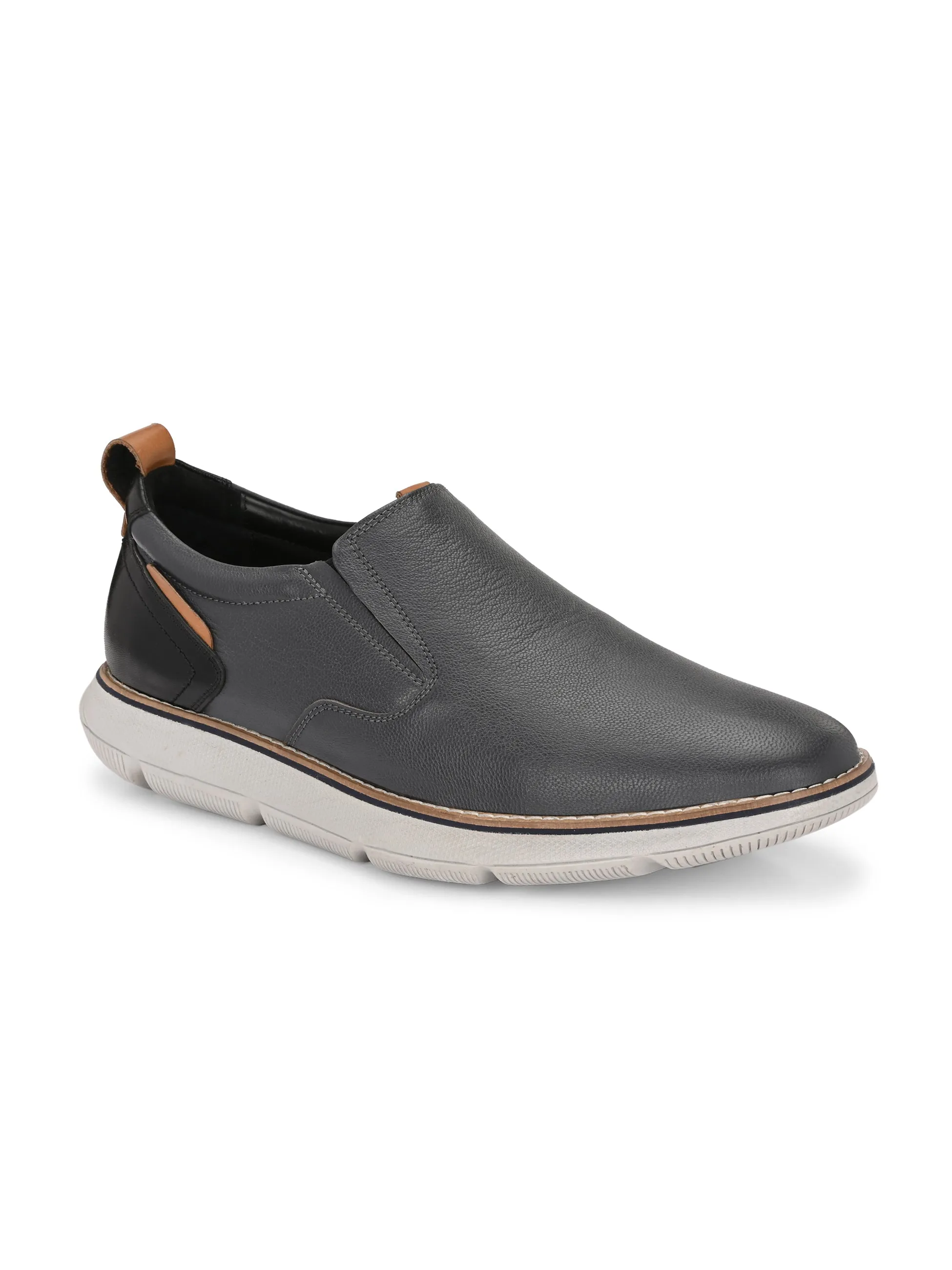 Hitz Herren Graue Leder Freizeitschuhe