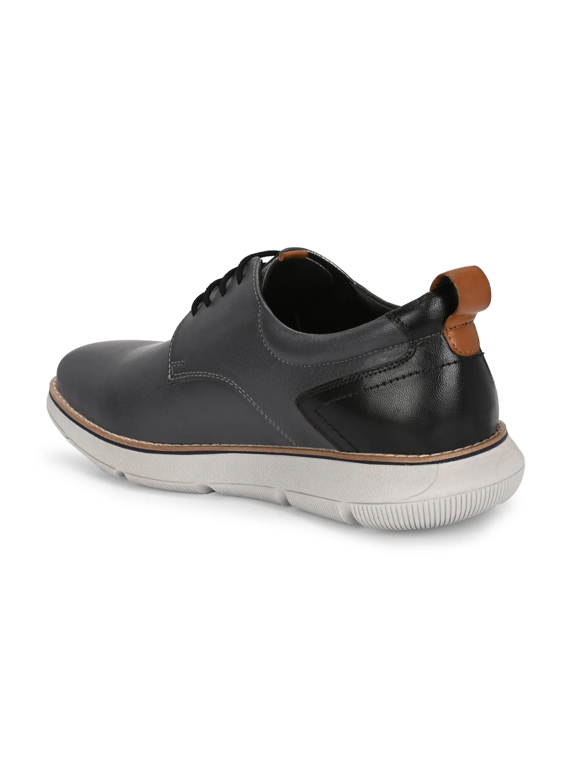 Hitz Herren Graue Leder Freizeitschuhe