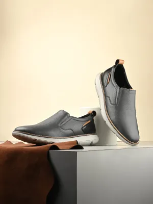 Hitz Herren Graue Leder Freizeitschuhe