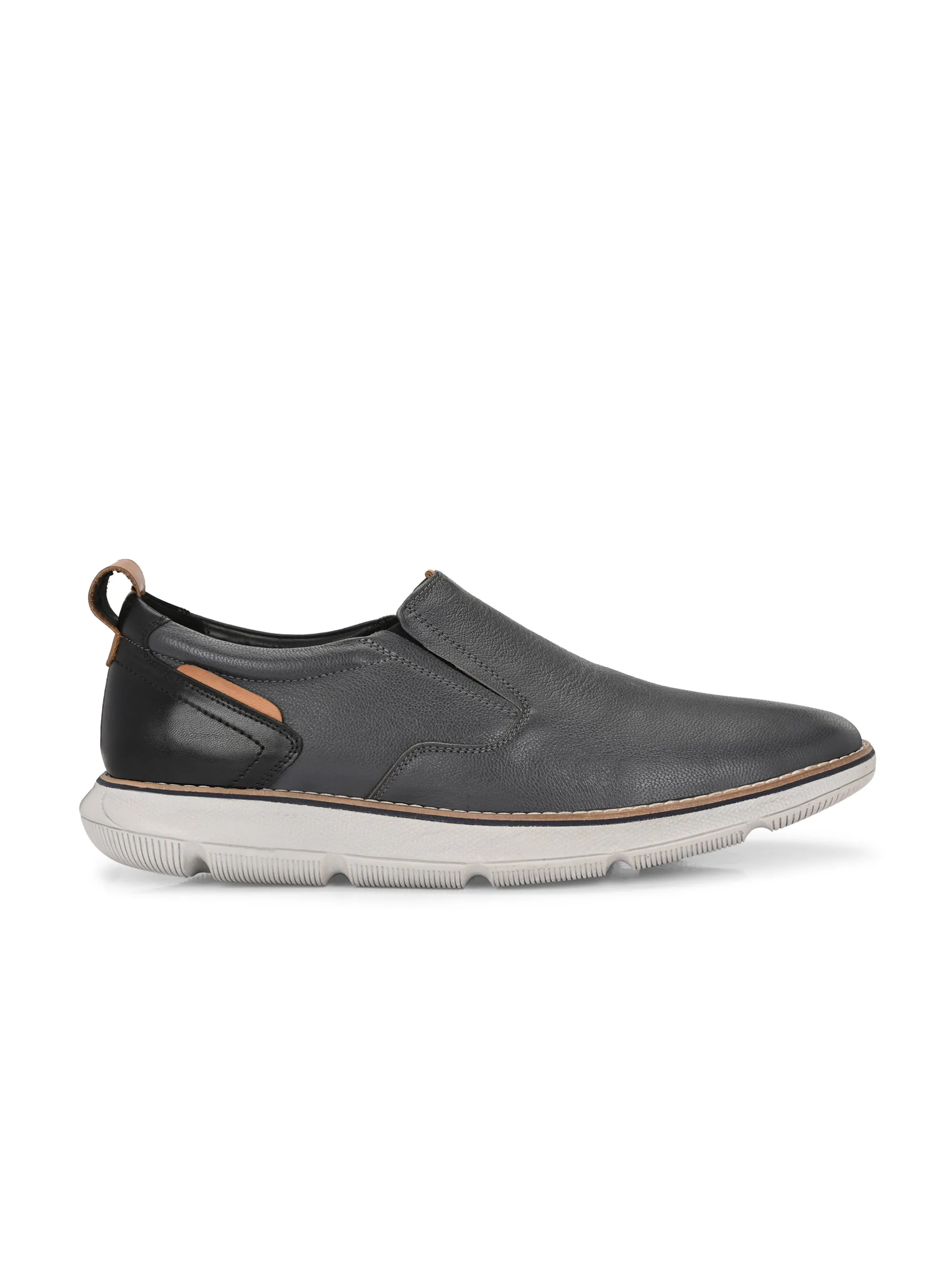 Hitz Herren Graue Leder Freizeitschuhe
