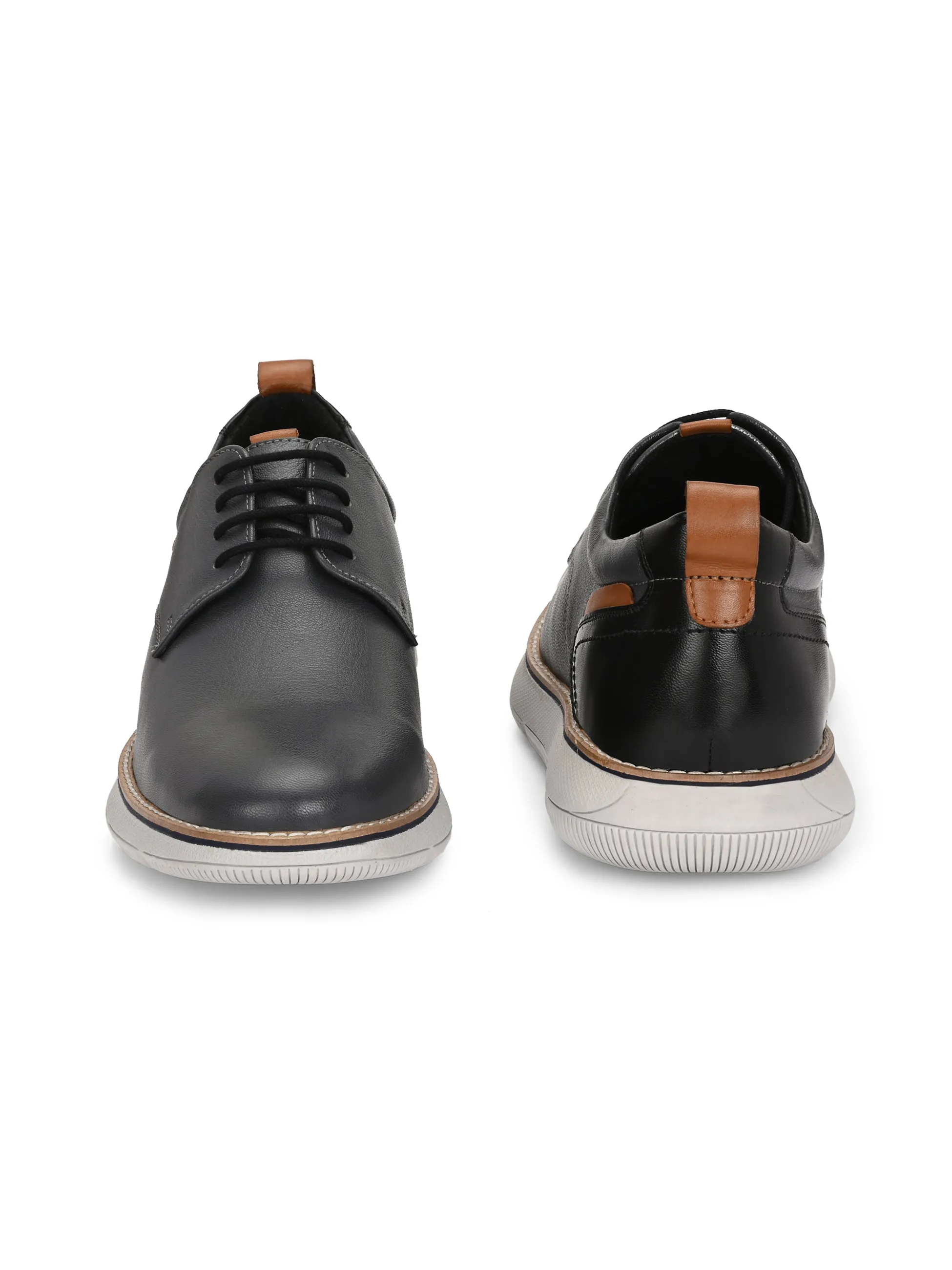 Hitz Herren Graue Leder Freizeitschuhe