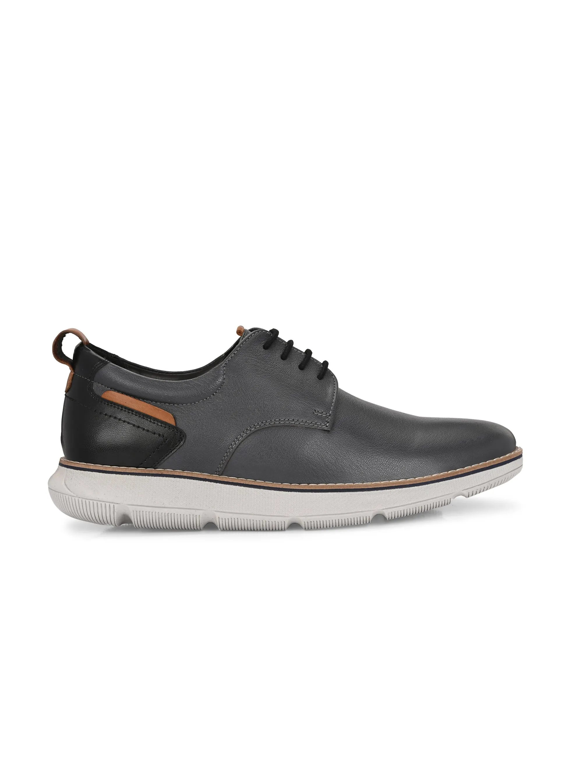 Hitz Herren Graue Leder Freizeitschuhe