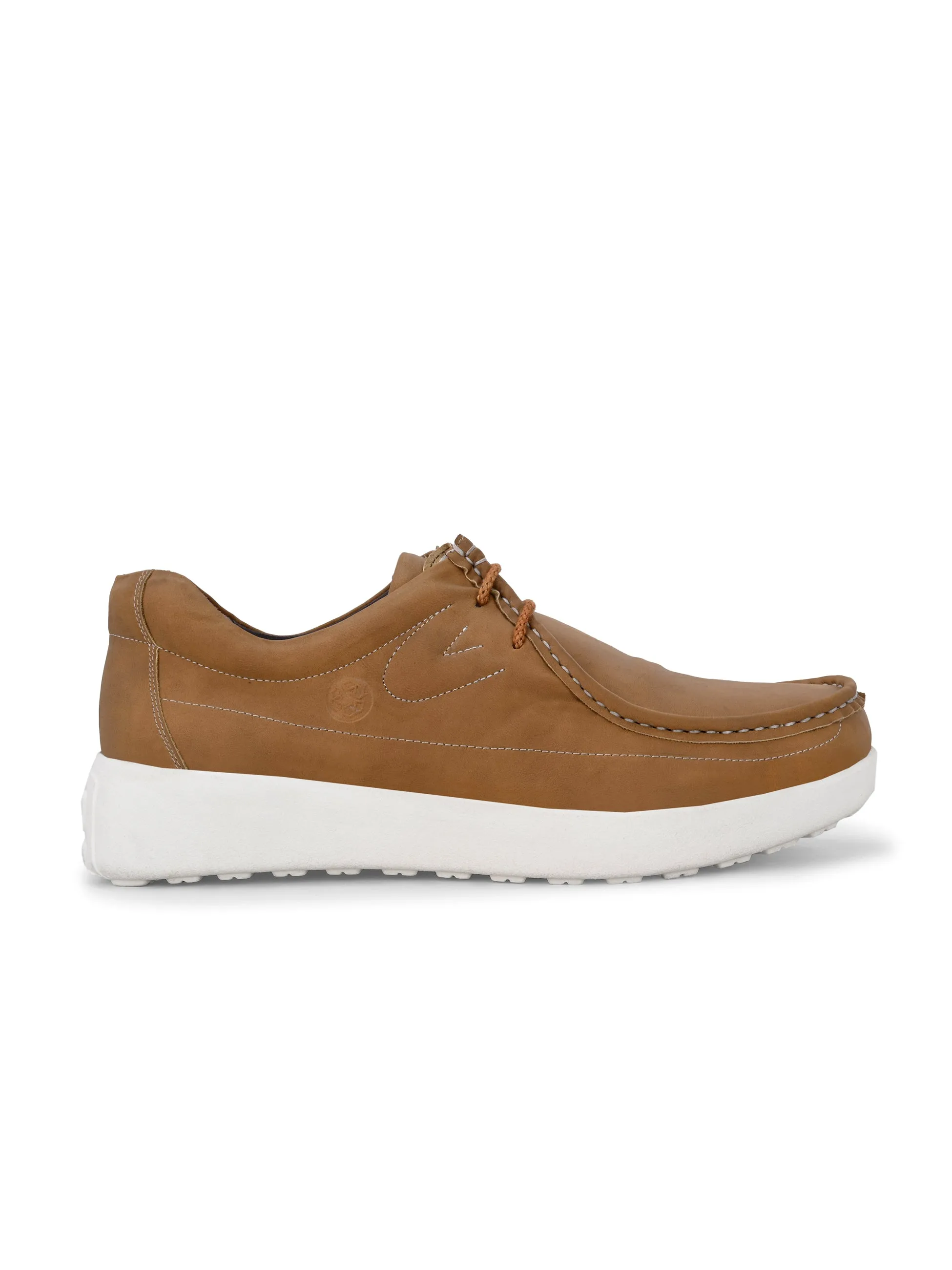 HITZ Herren Casual Schnürschuhe aus braunem Leder