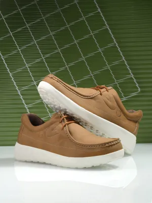 HITZ Herren Casual Schnürschuhe aus braunem Leder