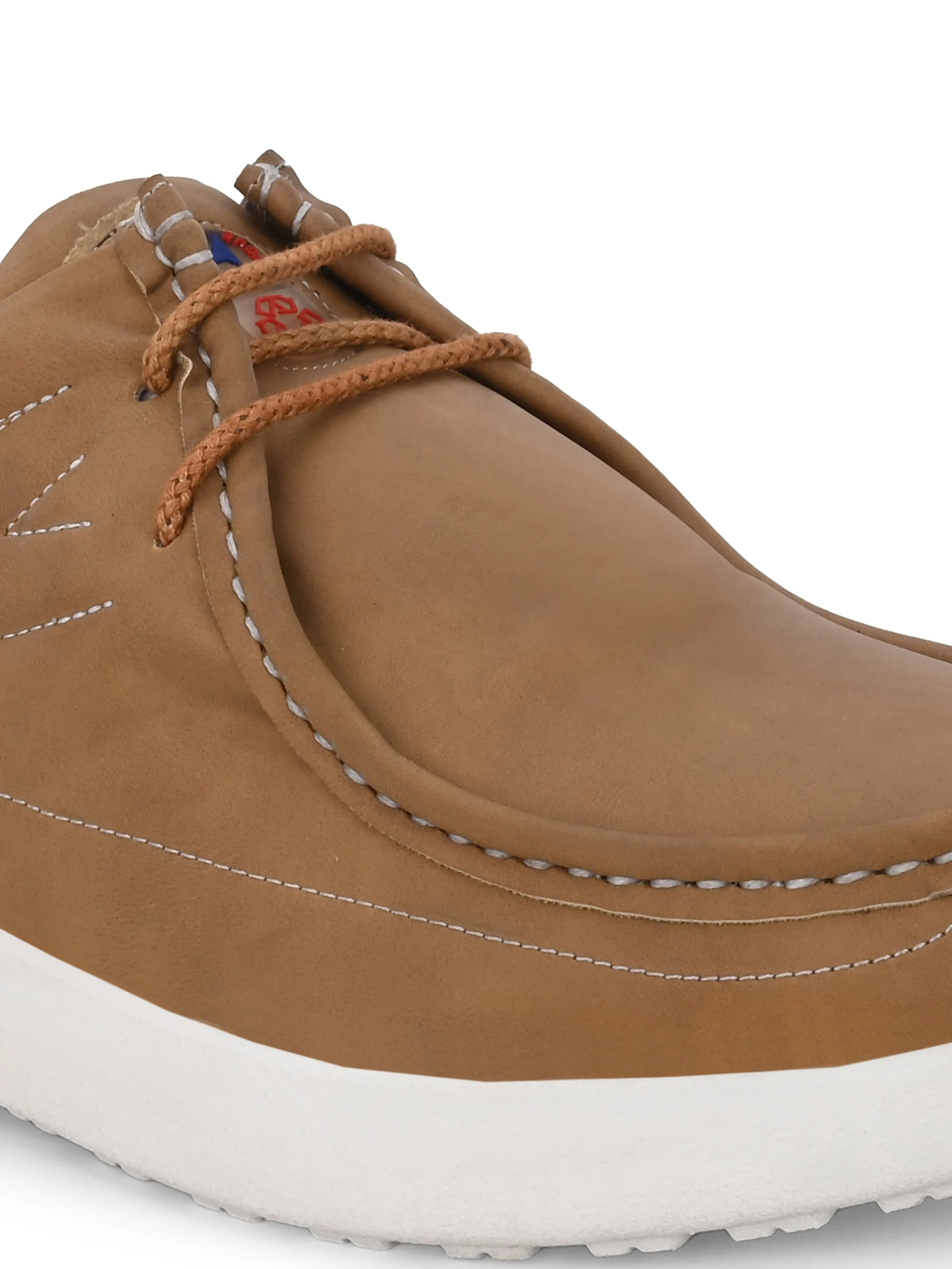 HITZ Herren Casual Schnürschuhe aus braunem Leder