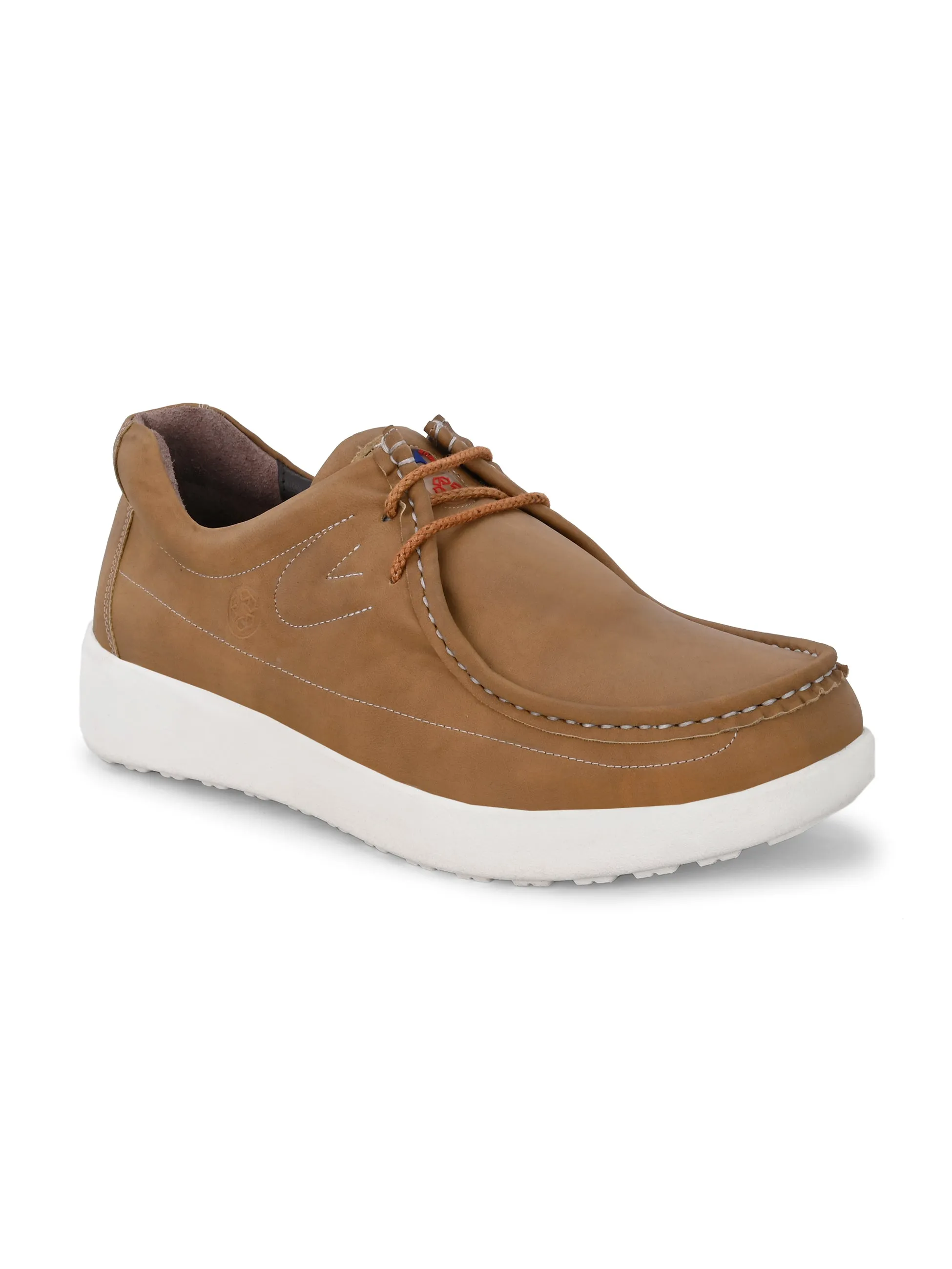 HITZ Herren Casual Schnürschuhe aus braunem Leder