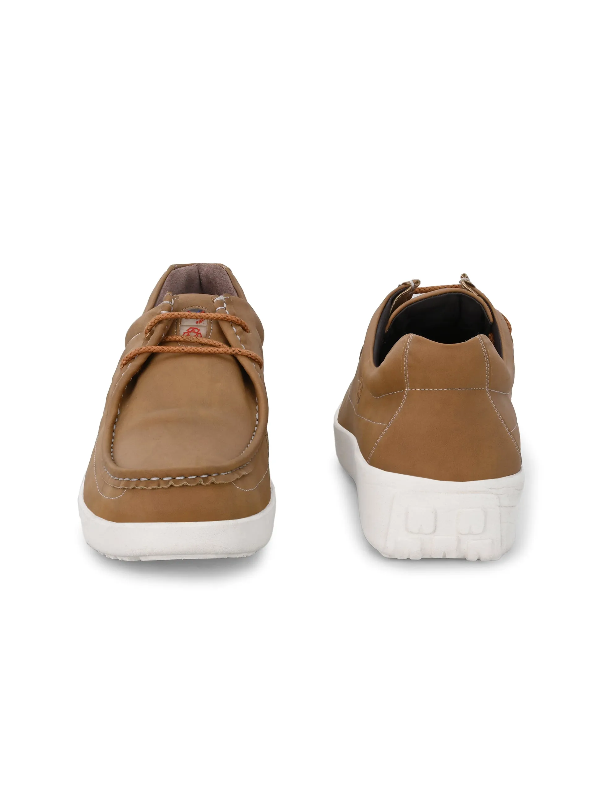 HITZ Herren Casual Schnürschuhe aus braunem Leder