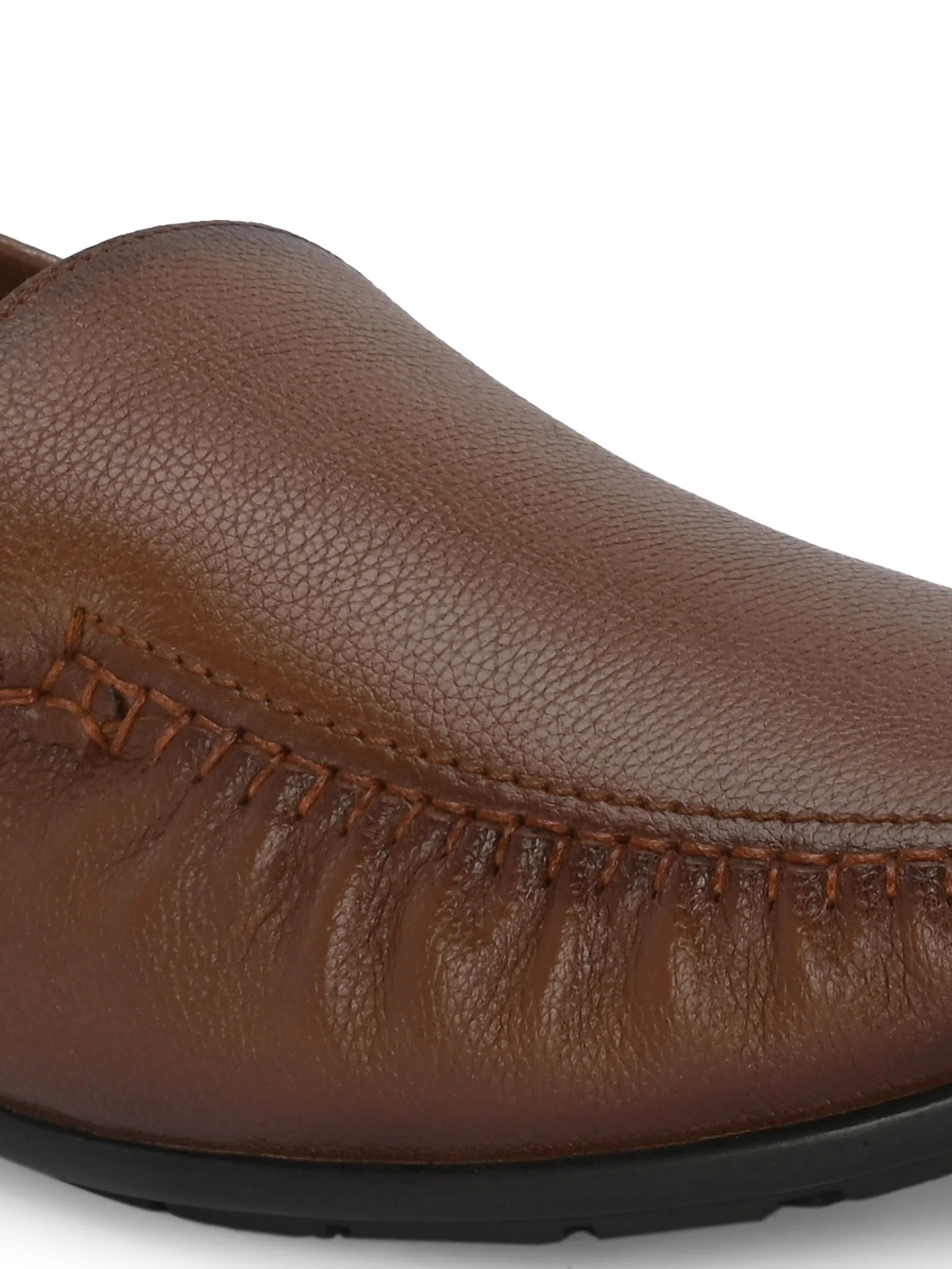 Hitz Herren Loafer aus braunem Leder mit Slip-On-Design für optimalen Komfort