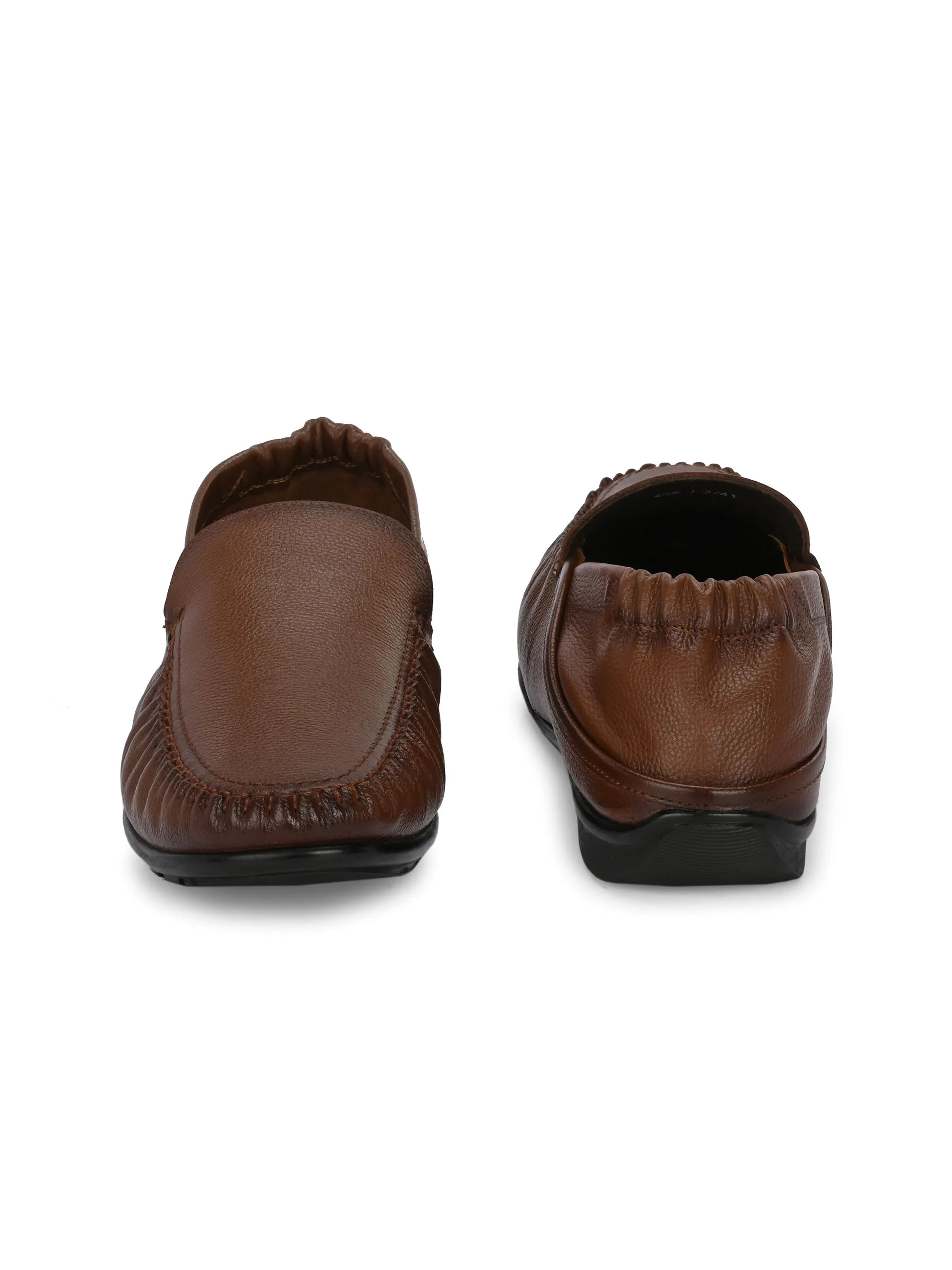 Hitz Herren Loafer aus braunem Leder mit Slip-On-Design für optimalen Komfort
