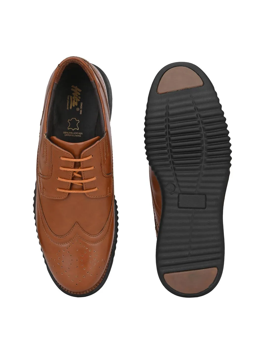 Hitz Herren Synthetik-Schnürschuhe in Beige für den Casual-Look