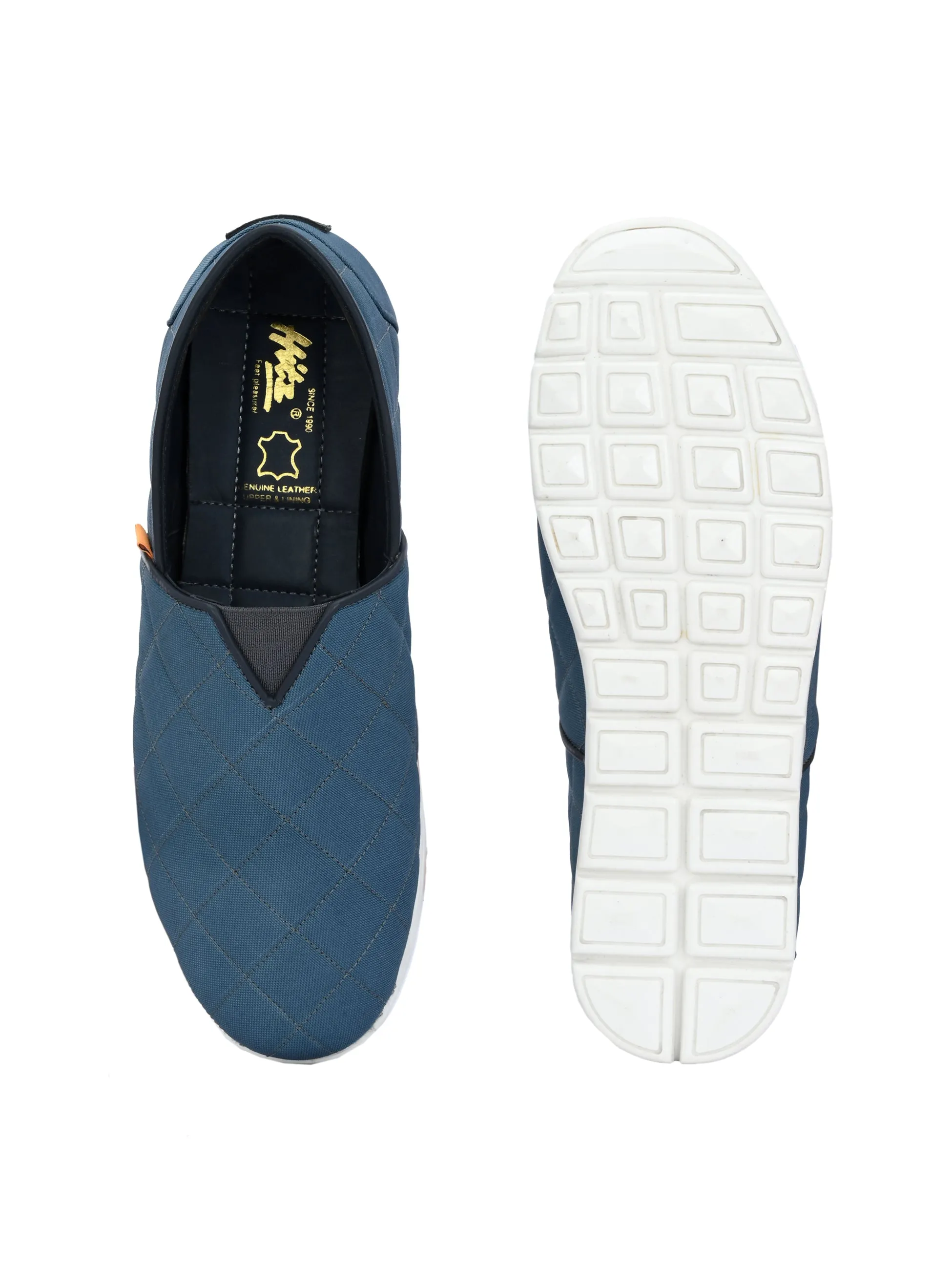 HITZ154-Herren Blaue Freizeit-Wanderschuhe