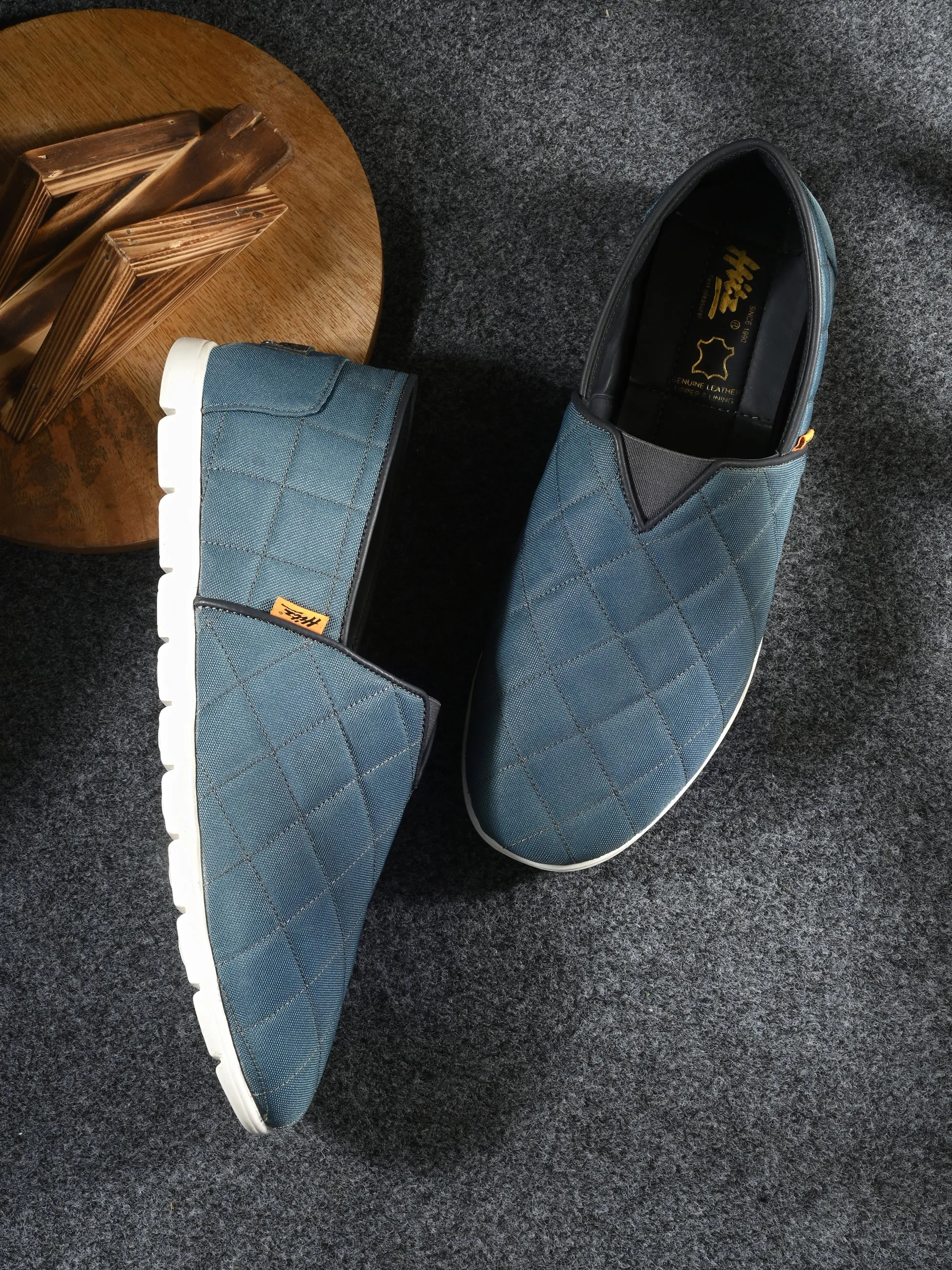 HITZ154-Herren Blaue Freizeit-Wanderschuhe