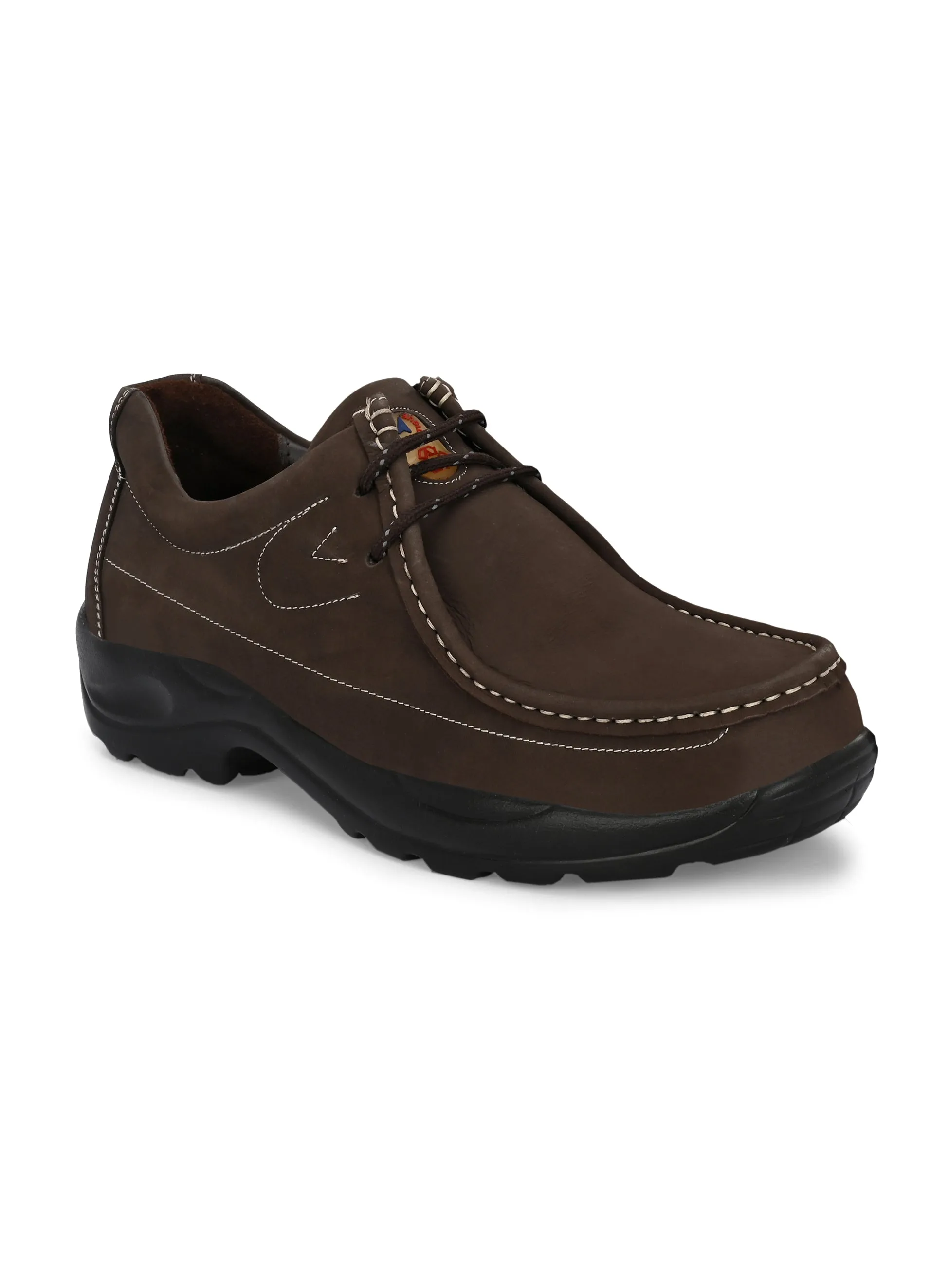 HITZ2651 Herren Braune Leder Casual Schnürschuhe