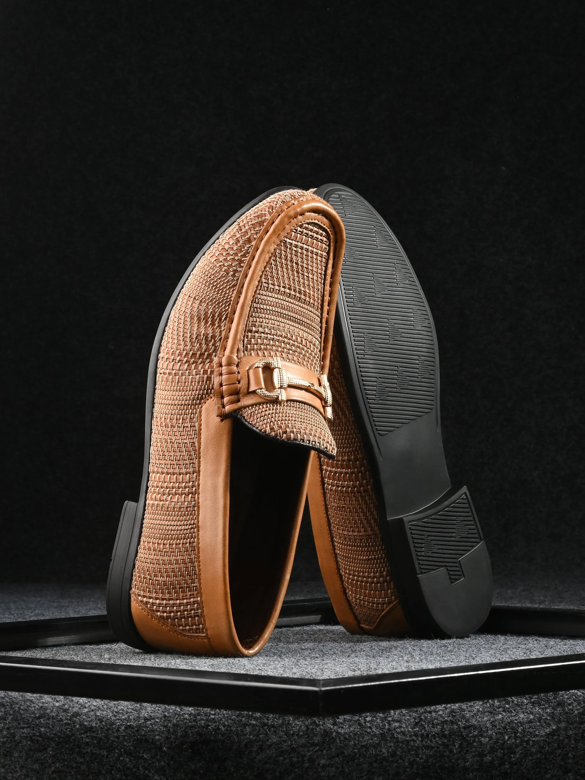 HITZ5342 - Herren Loafer aus braunem Leder für den Casual-Look