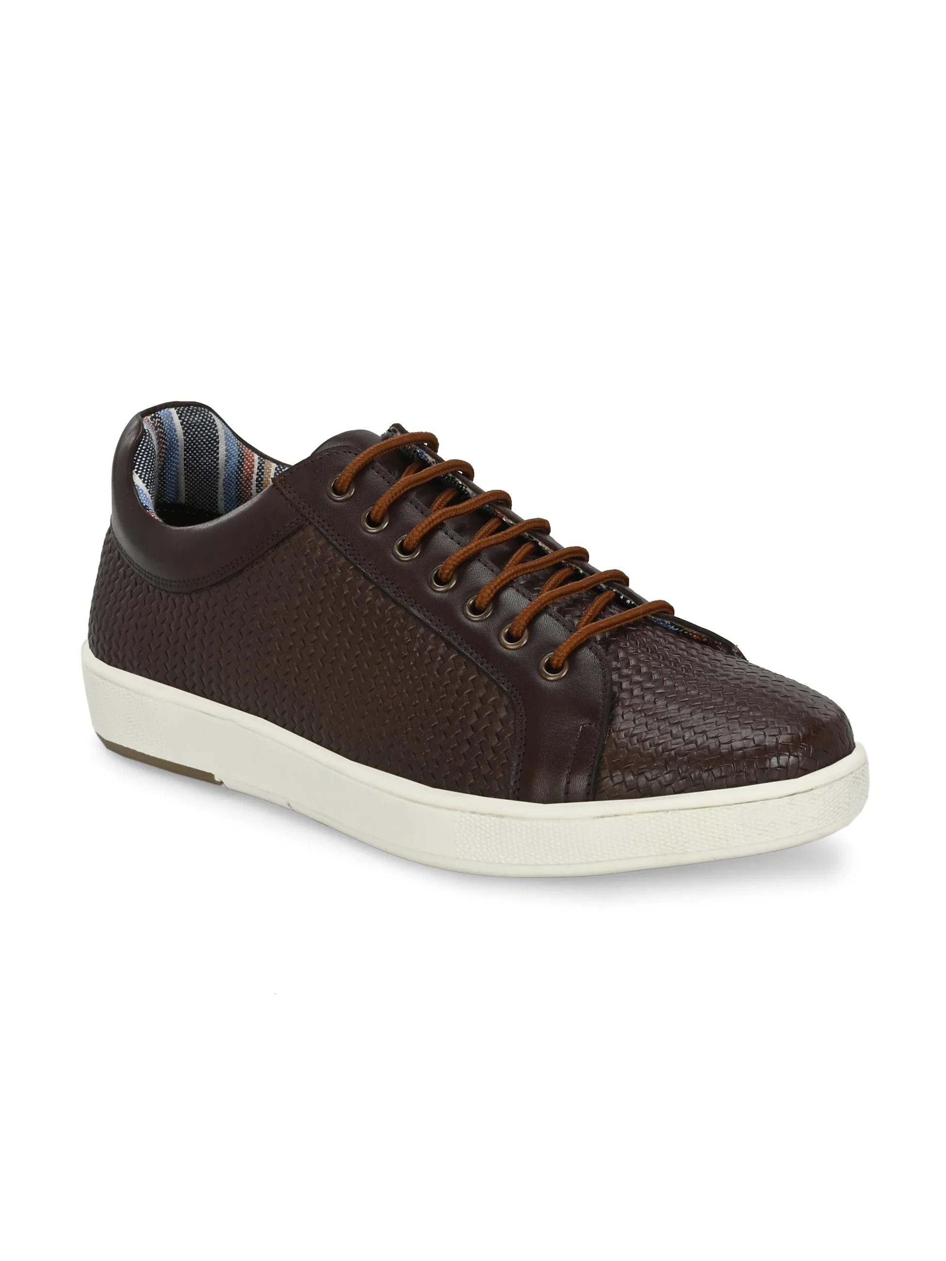 HITZSN_10-Herren-Sneaker aus braunem Leder mit Schnürung