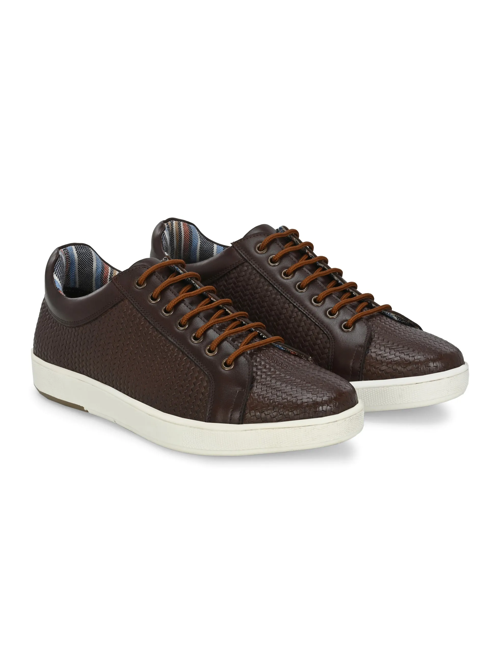 HITZSN_10-Herren-Sneaker aus braunem Leder mit Schnürung