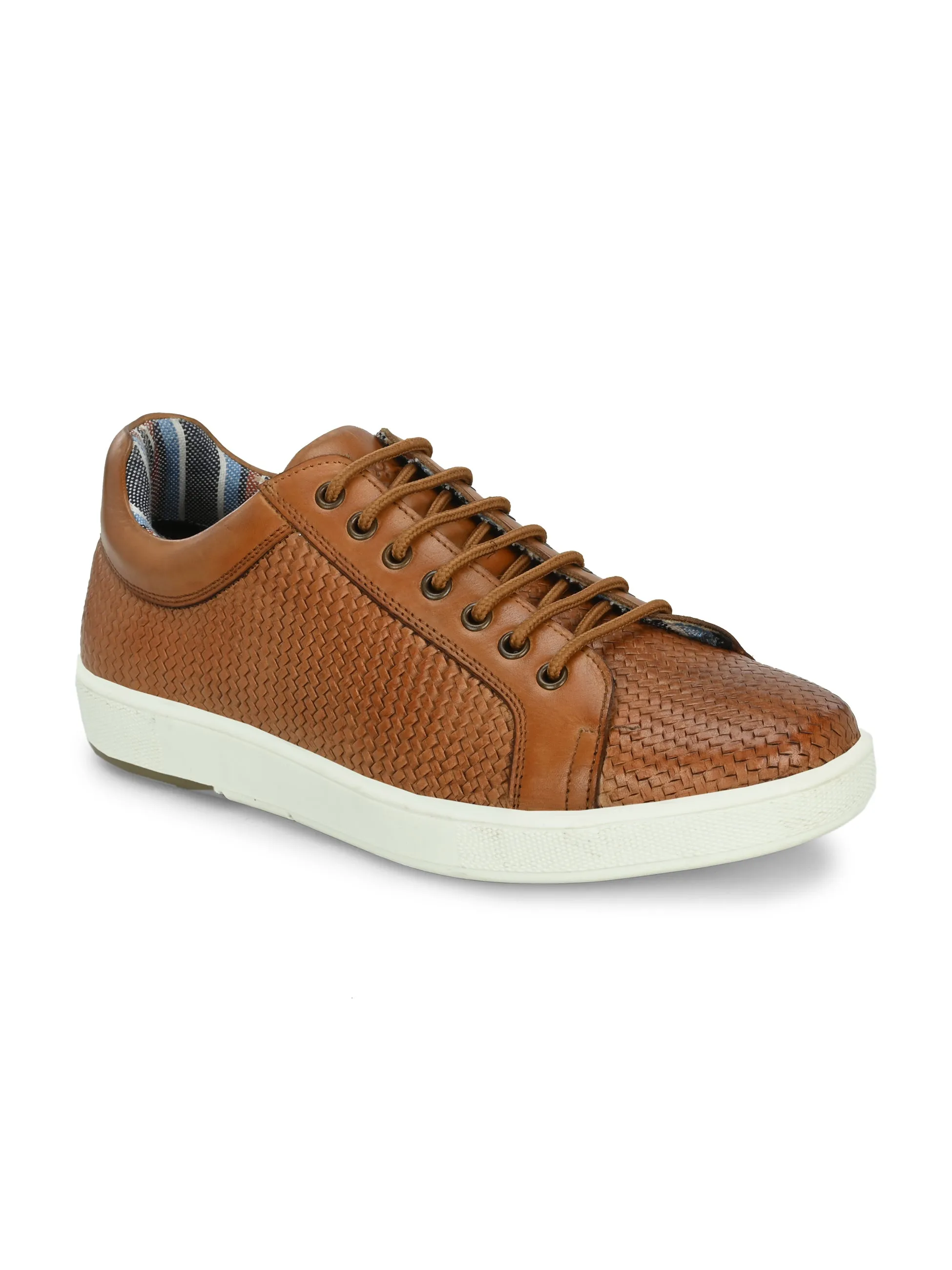 HITZSN_10-Herren-Sneaker aus braunem Leder mit Schnürung