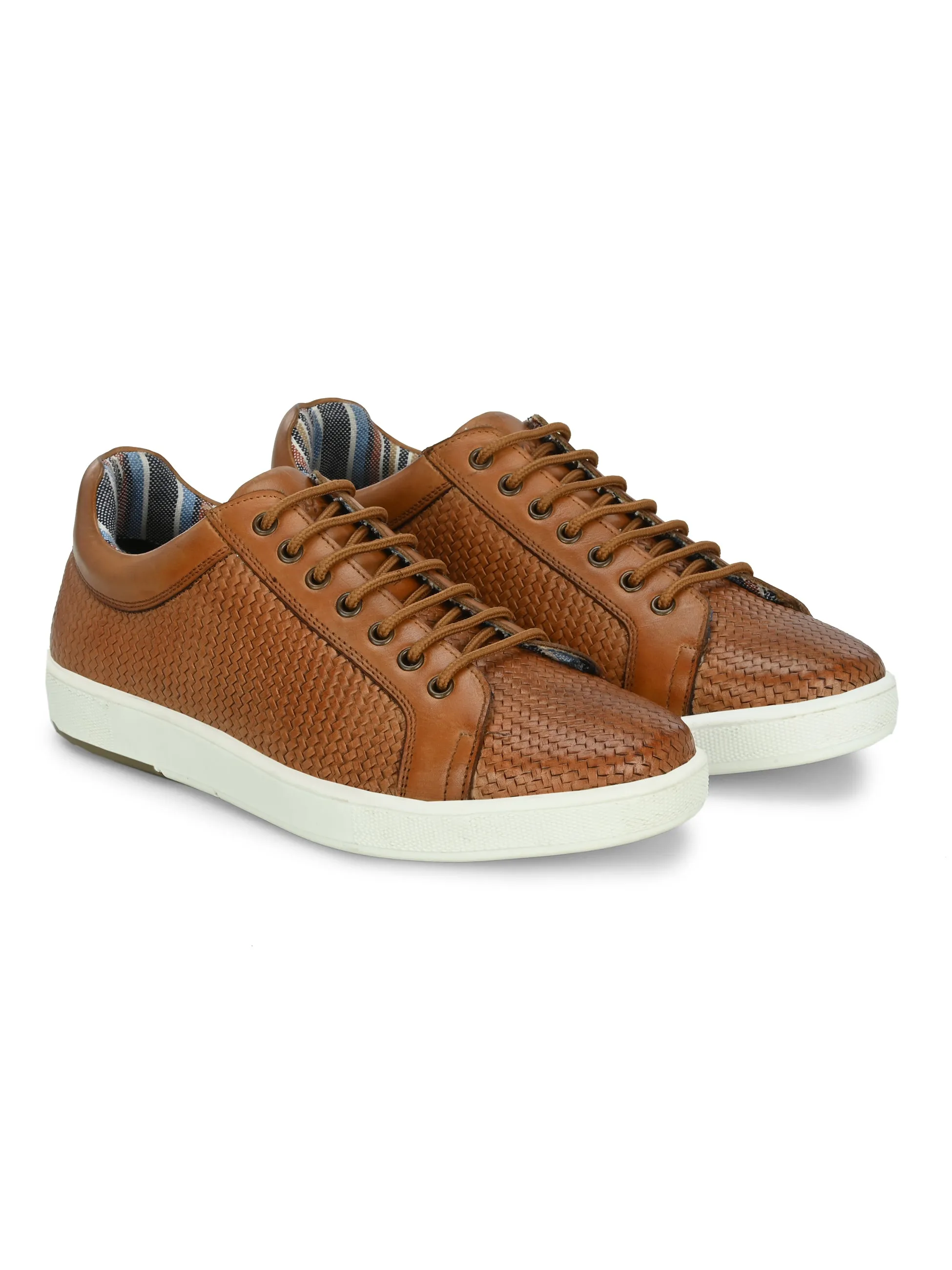 HITZSN_10-Herren-Sneaker aus braunem Leder mit Schnürung