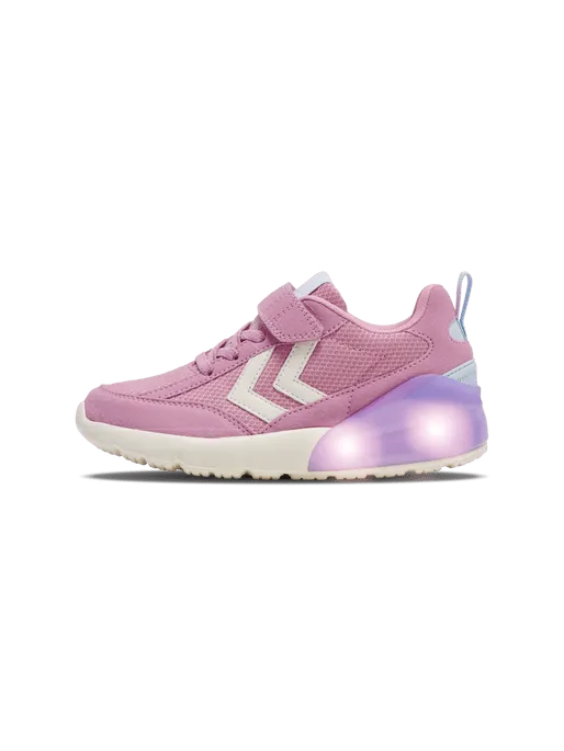 Hummel: Daylight Jr Klettverschluss Blinkende Turnschuhe - Rauchige Traube