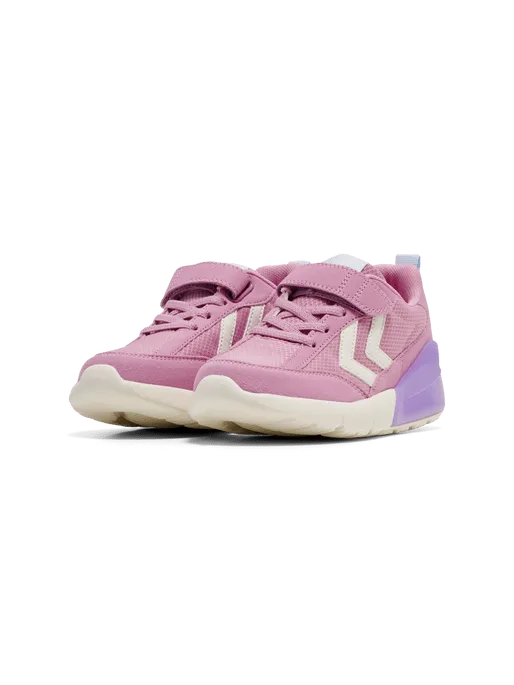 Hummel: Daylight Jr Klettverschluss Blinkende Turnschuhe - Rauchige Traube