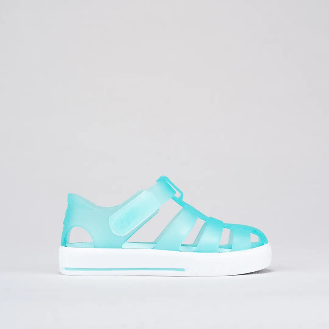 Igor: Sternen-Gelee-Sandalen - Aguamarina