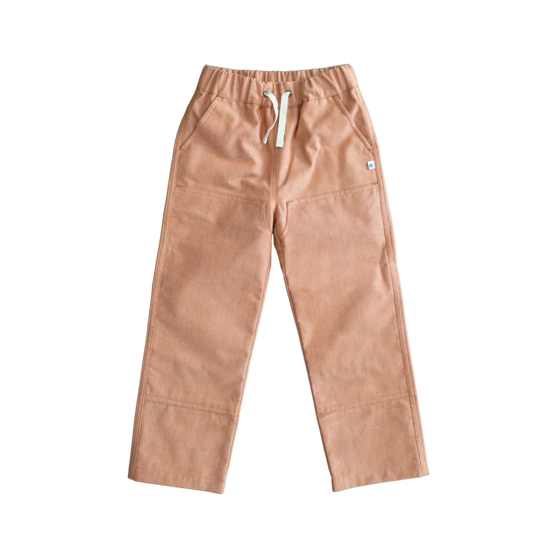 Jules Pants - Orangefarbenes Chambray Babykids_Jackalo