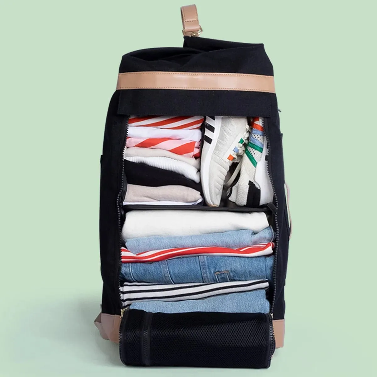 KAOS Ransel Weekendtasche - Klassisches Schwarz