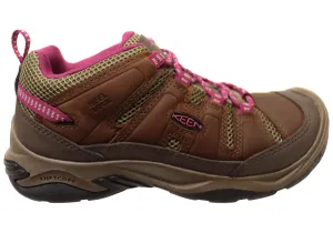 Keen Circadia Vent Womens Leather Wide Fit Hiking Shoes Keen Shoes