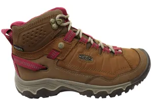 Keen Womens Lace Up Comfortable Targhee IV Mid Waterproof Hiking Boots Keen Shoes