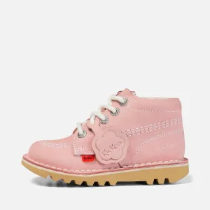 Kickers: Unisex Baby-Kick-Hi-Reißverschluss-Nubuk in Hellrosa