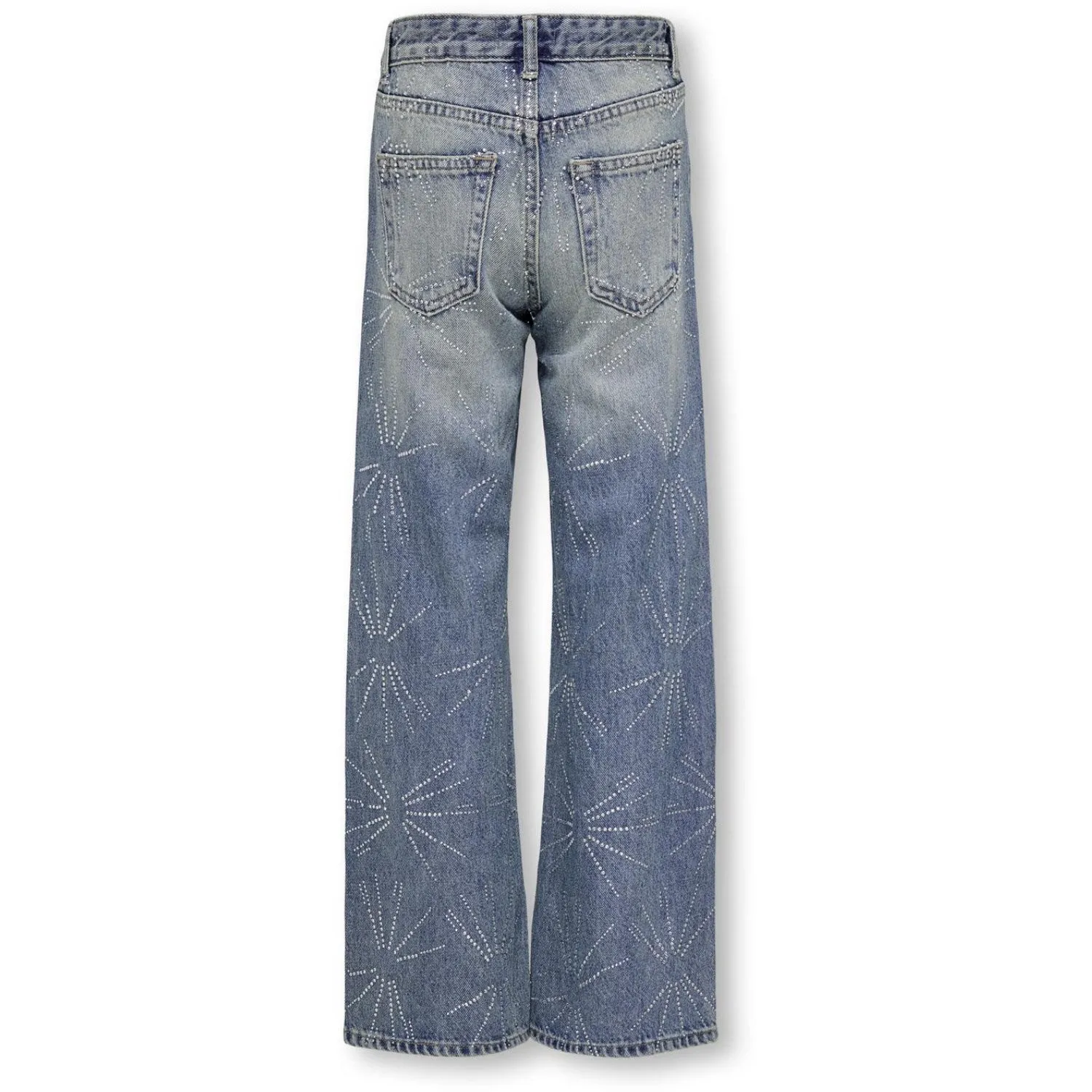 Kids ONLY Mittelblaue Denim Hope Strass Stern Weite Denim Hose Kids Only