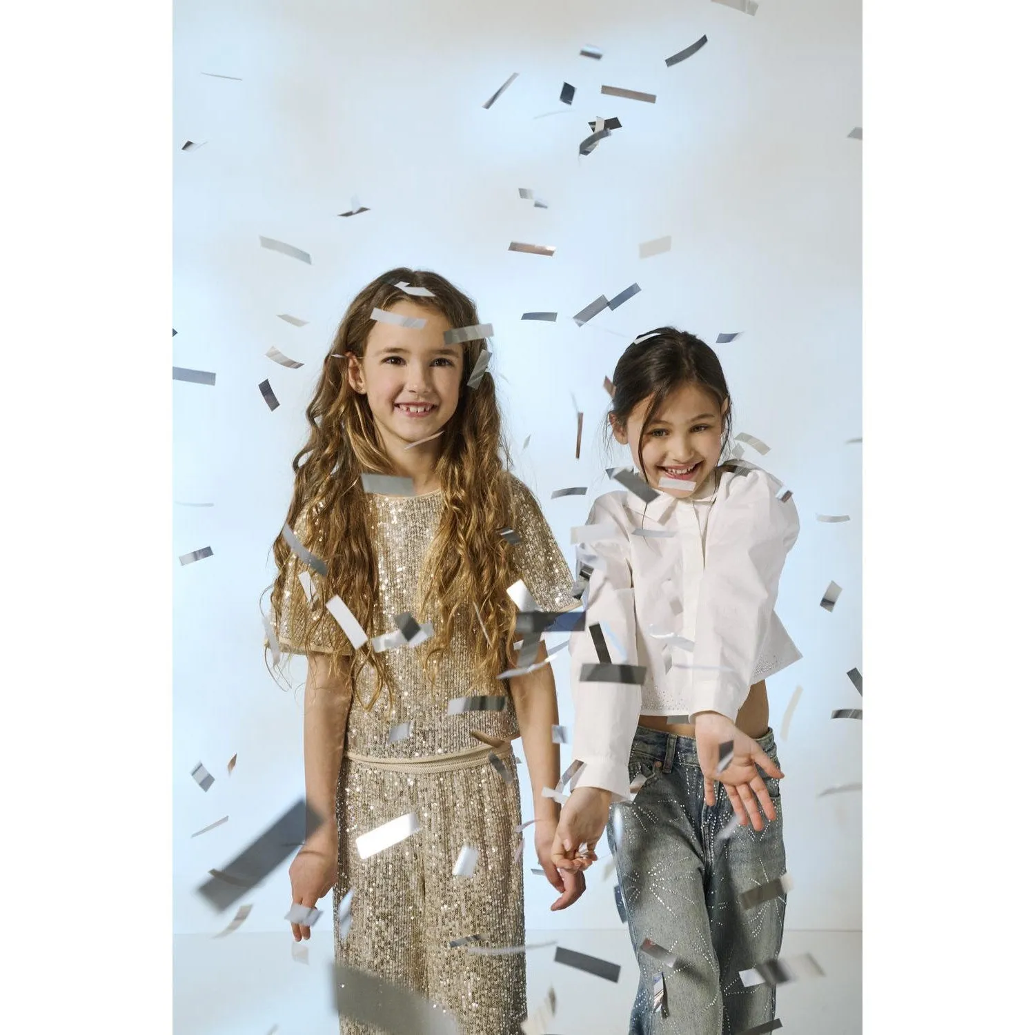 Kids ONLY Mittelblaue Denim Hope Strass Stern Weite Denim Hose Kids Only