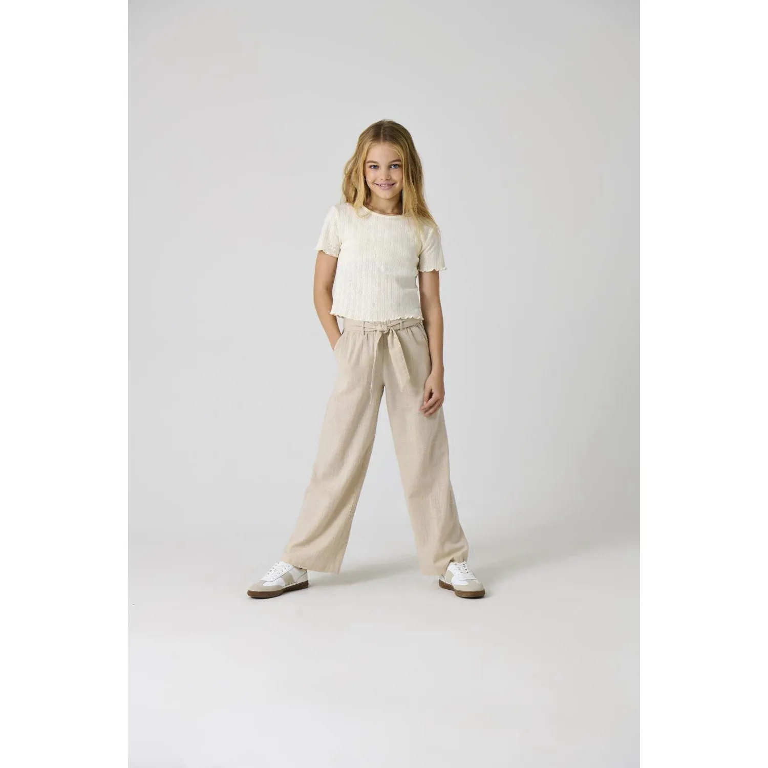 KINDER AUSSCHLIESSLICH Moonbeam Siesta Pull-Up Leinen-Mix Hose Noos Nur für Kinder