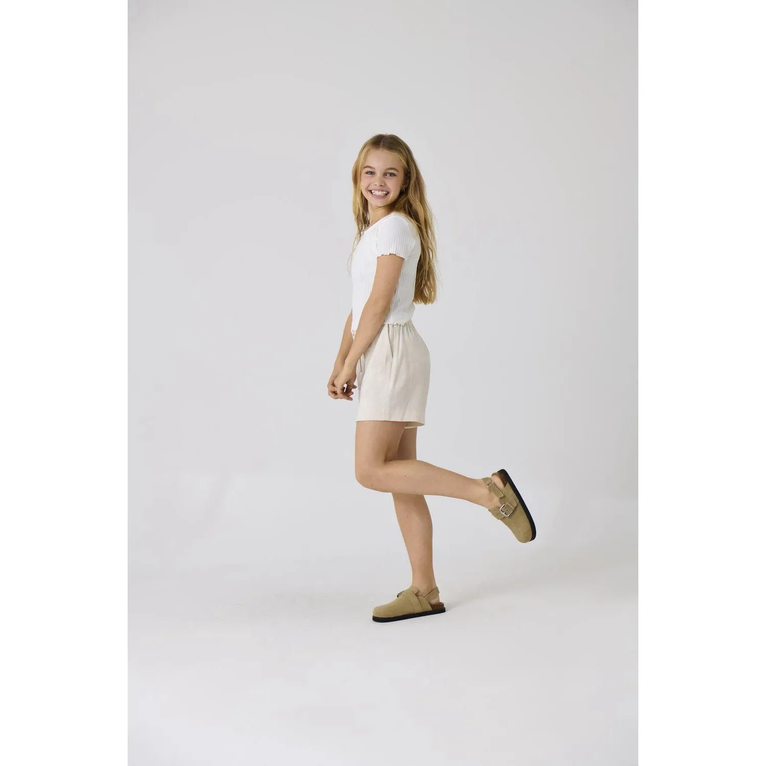 KINDER AUSSCHLIESSLICH Moonbeam Siesta Pullup Leinen-Mix Shorts Hose Noos Nur für Kinder