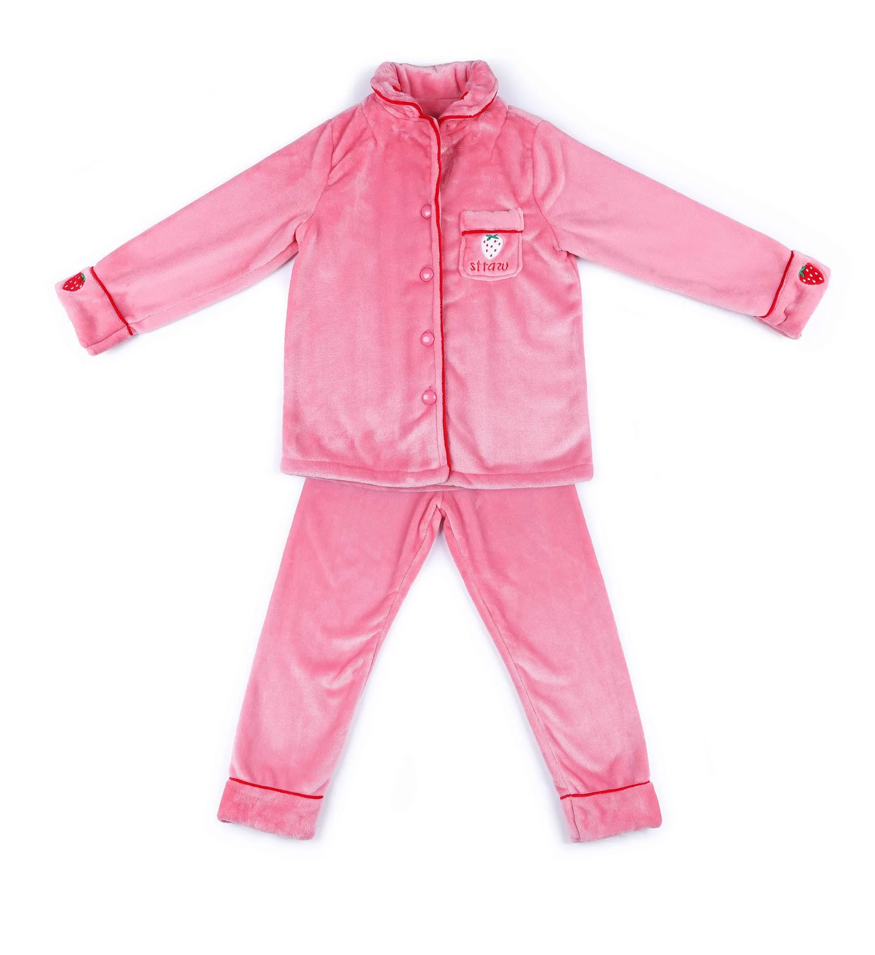 Kinder Winter-Warm-Fleece-Pyjama-Set