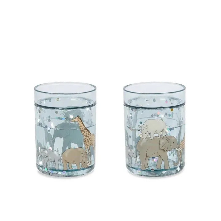 Konges Sløjd: 2er-Pack Glitzerbecher - Safari