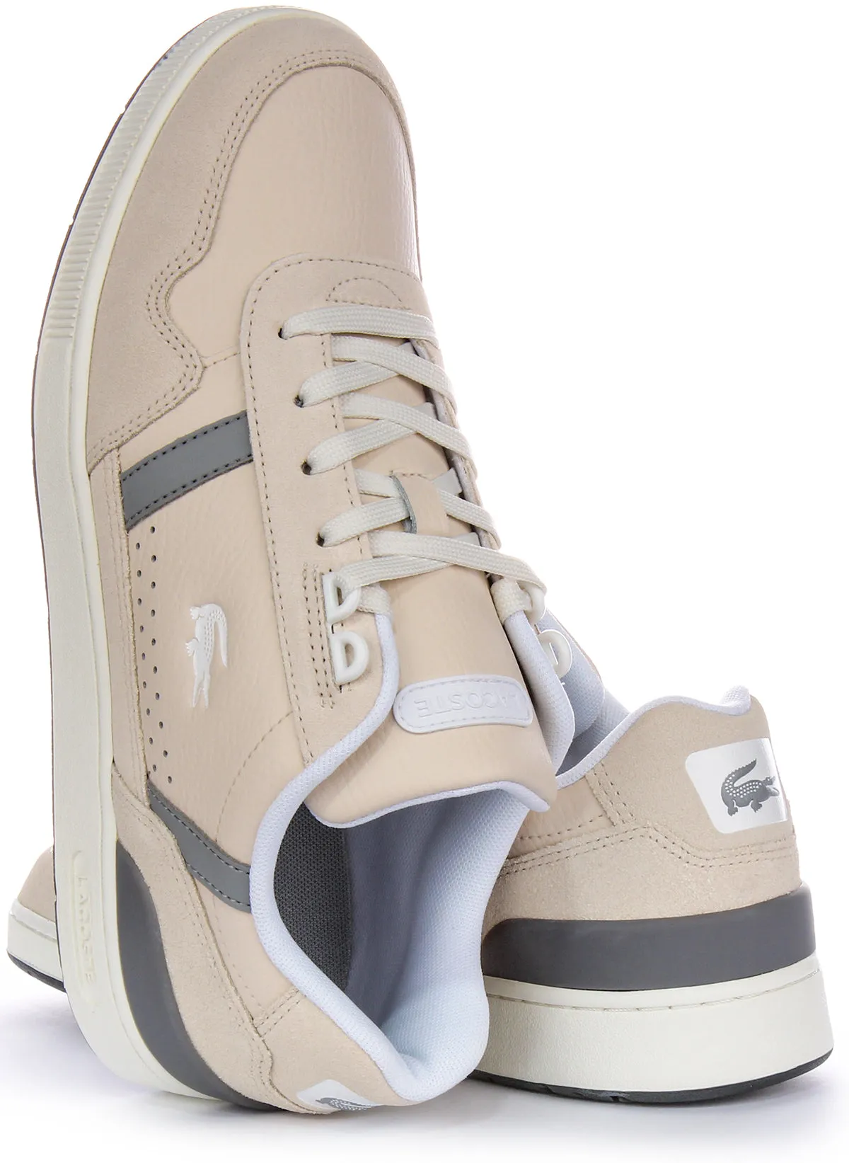 Lacoste T-Clip Trainers In Beige Für Herren Schuhe Lacoste