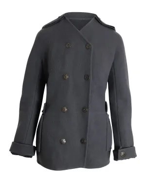 Lanvin Doppelreihiger Mantel in grauer Wolle
