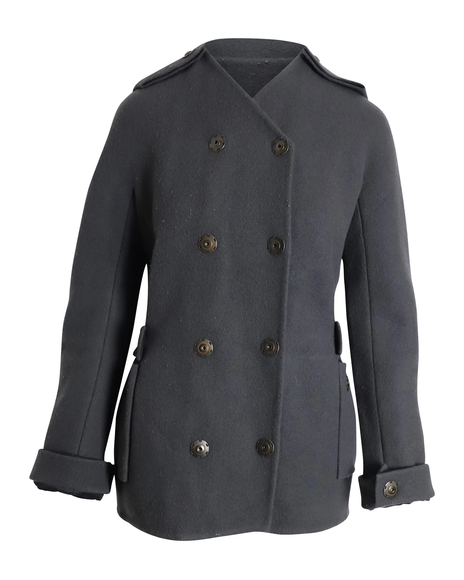 Lanvin Doppelreihiger Mantel in grauer Wolle